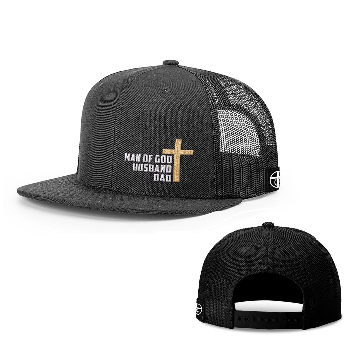 Our True God Hat Snapback Flatbill / Full Black / One Size Man Of God, Husband, Dad Hats