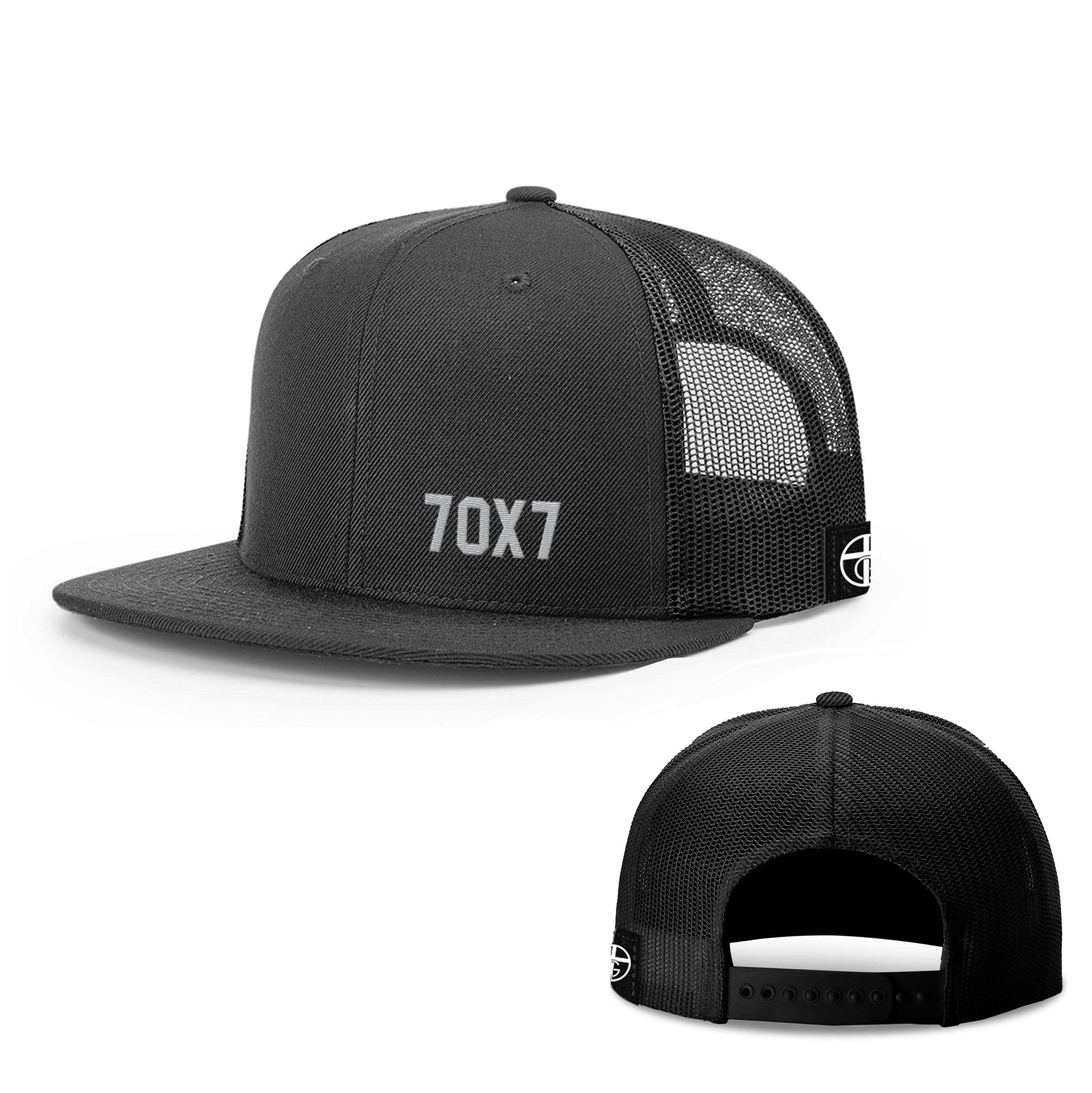 Our True God Hat Snapback Flatbill / Full Black / One Size Seventy Times Seven Lower Left DBD Edition Hats