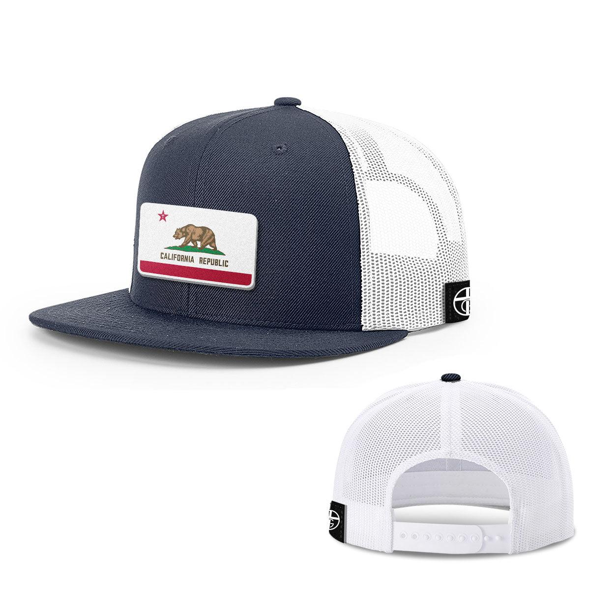 Our True God Hat Snapback Flatbill / Navy and White / One Size California is God’s Country Patch Hats