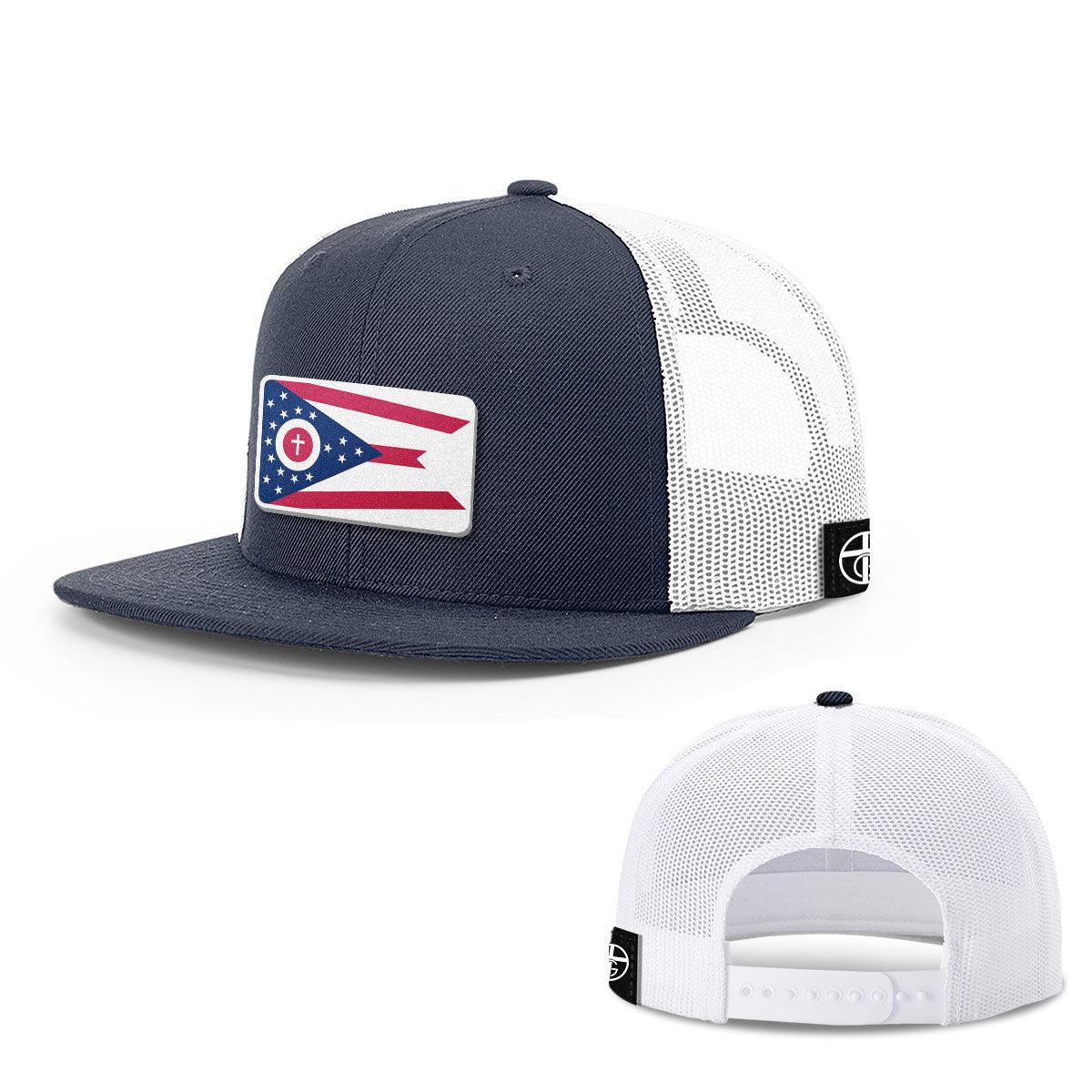 Our True God Hat Snapback Flatbill / Navy and White / One Size Ohio is God’s Country Patch Hats