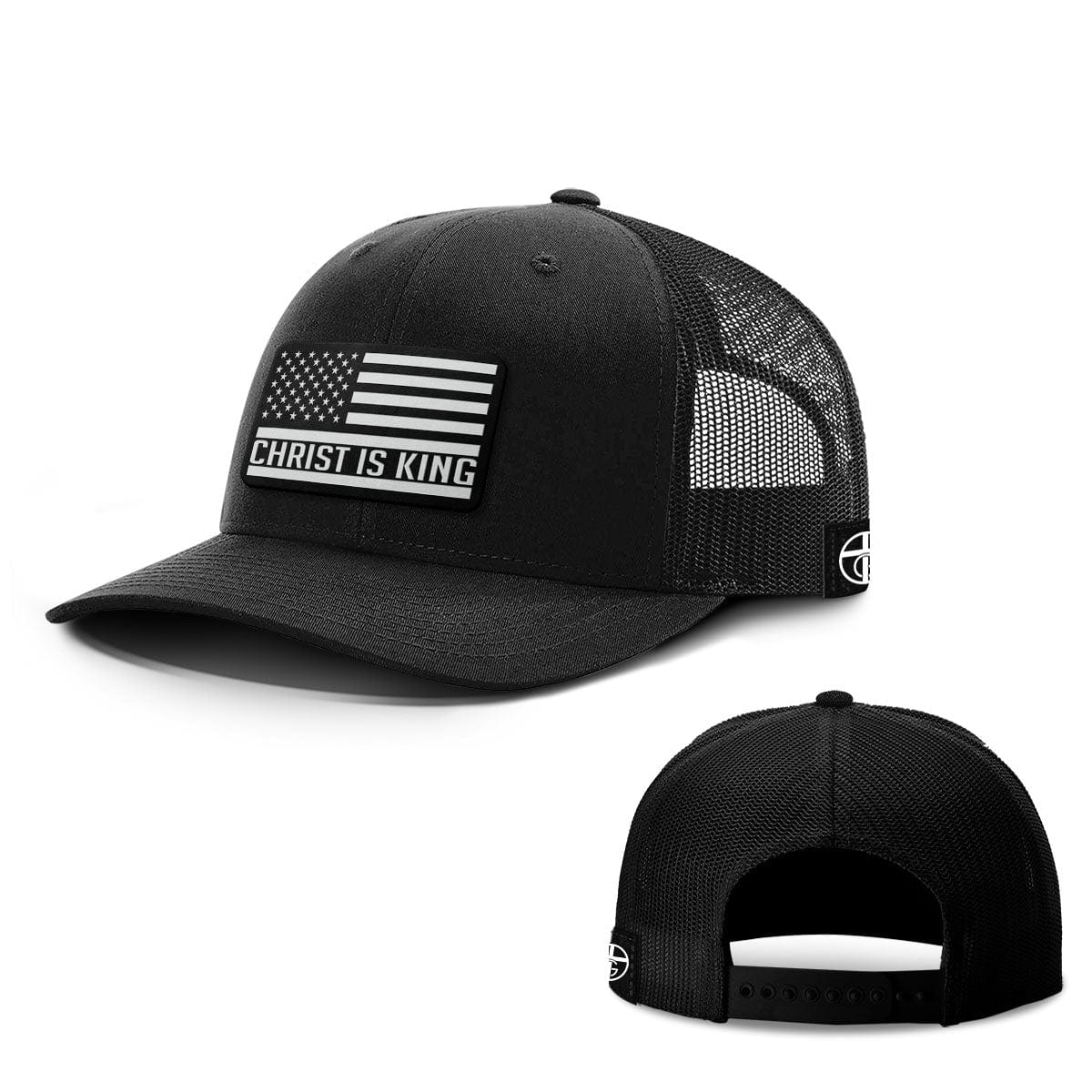 Our True God Hat Snapback / Full Black / One Size Christ Is King DBD Edition Patch Hats