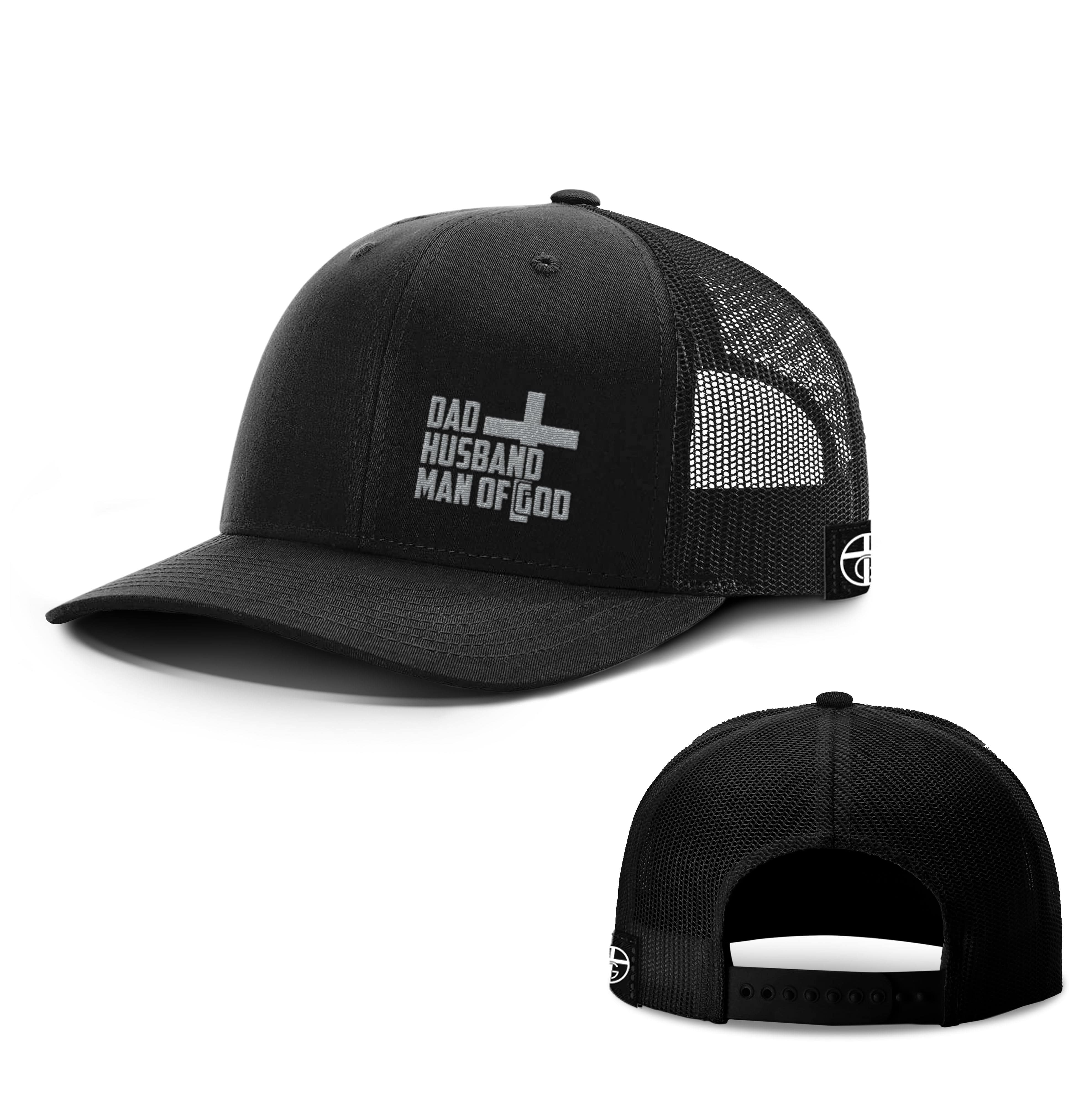 Our True God Hat Snapback / Full Black / One Size Dad, Husband, Man Of God DBD Edition Hats