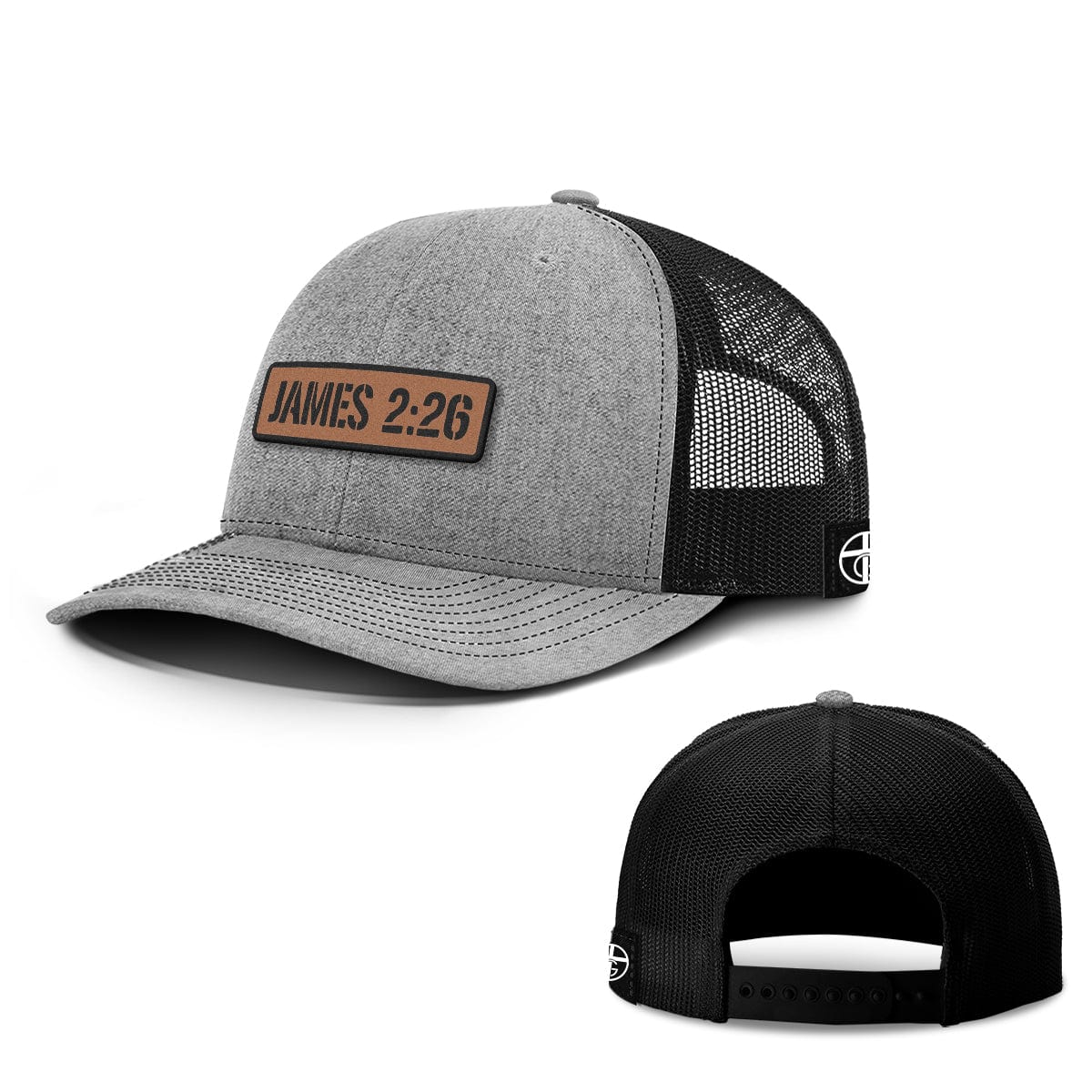 Our True God Hat Snapback / Heather and Black / One Size James 2:26 Patch Hats