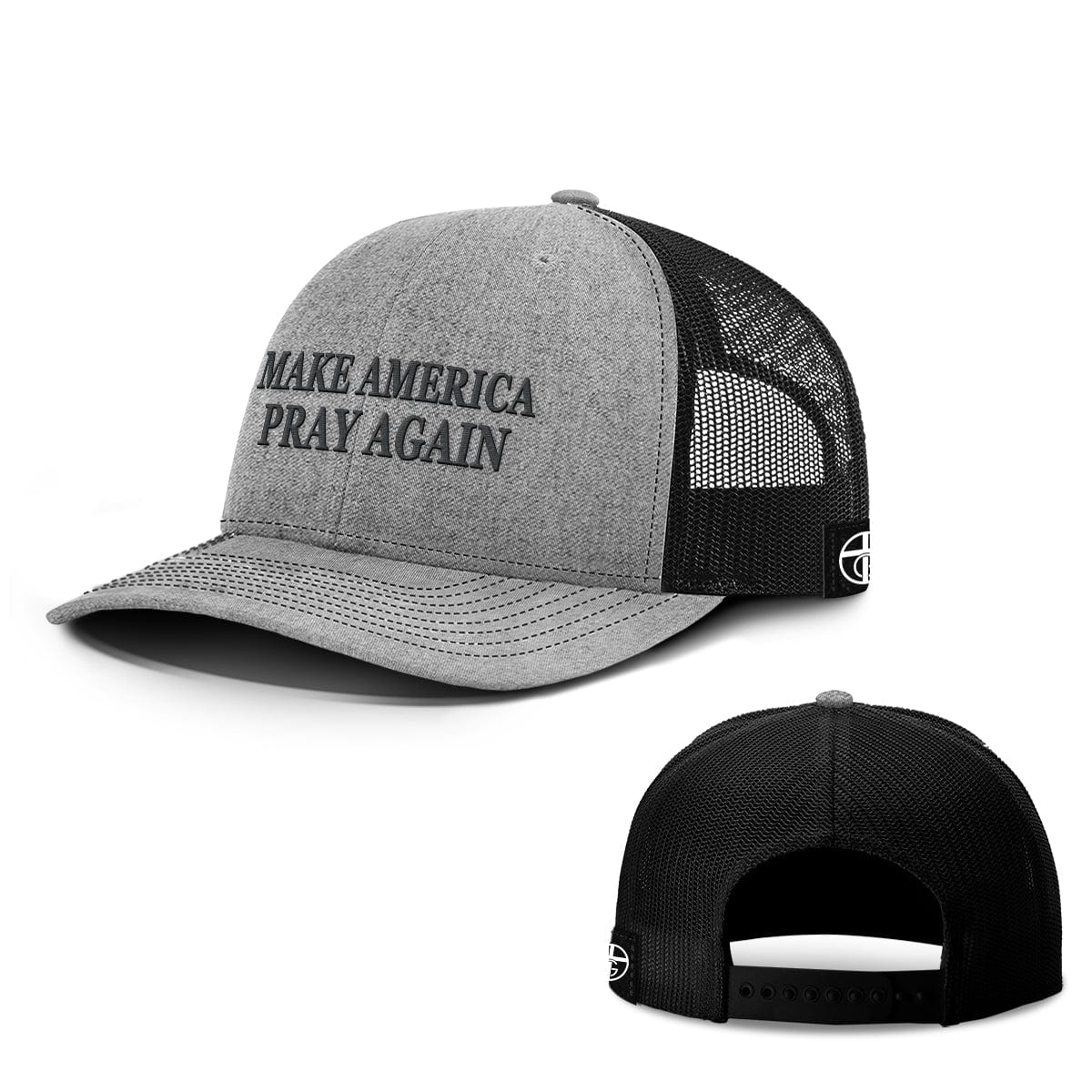 Our True God Hat Snapback / Heather and Black / One Size Make America Pray Again Hats