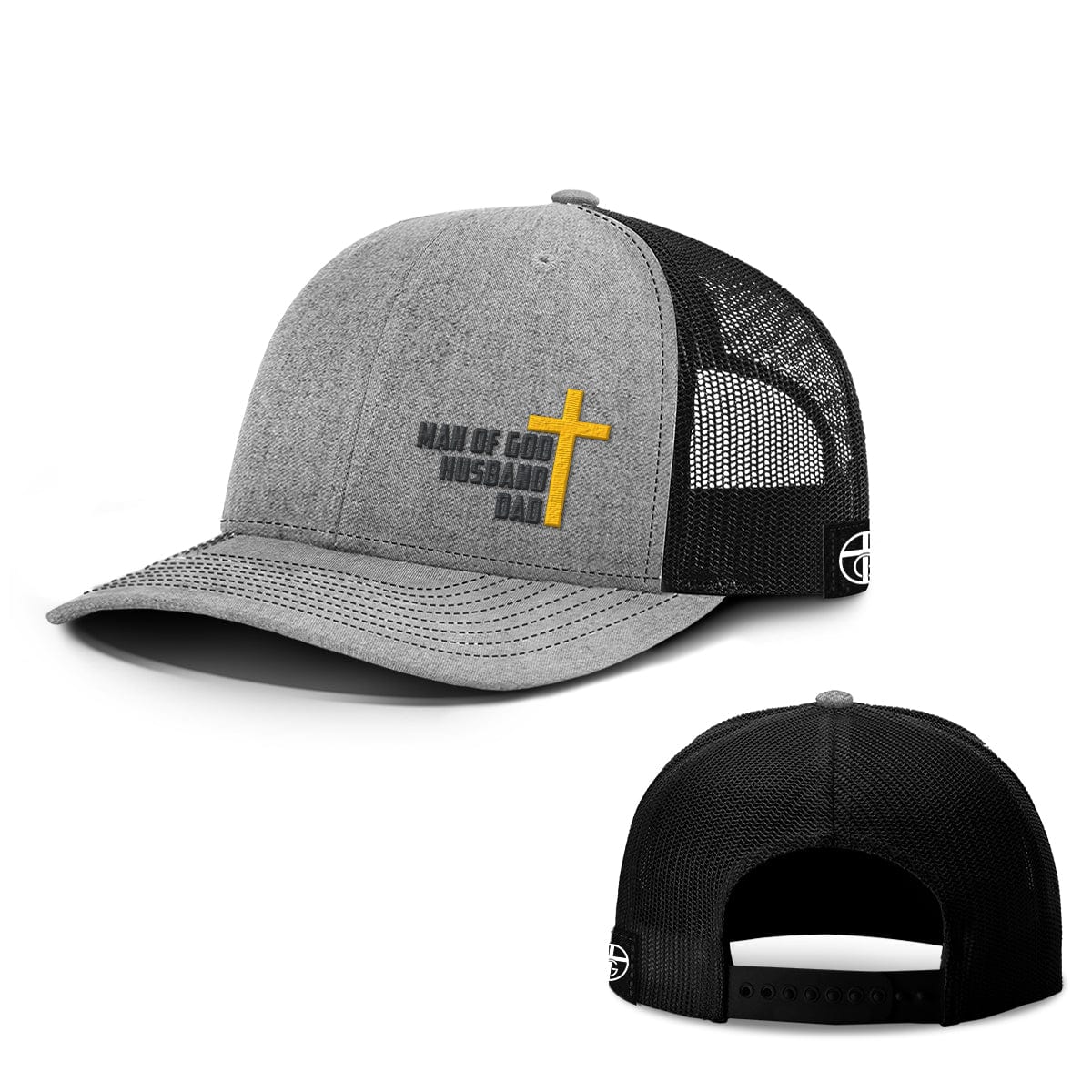 Our True God Hat Snapback / Heather and Black / One Size Man Of God, Husband, Dad Hats