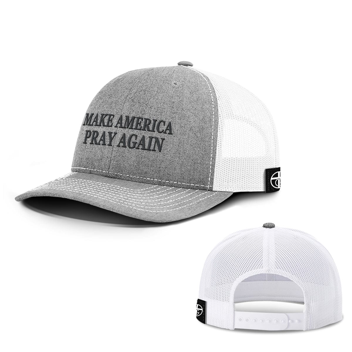 Our True God Hat Snapback / Heather and White / One Size Make America Pray Again Hats