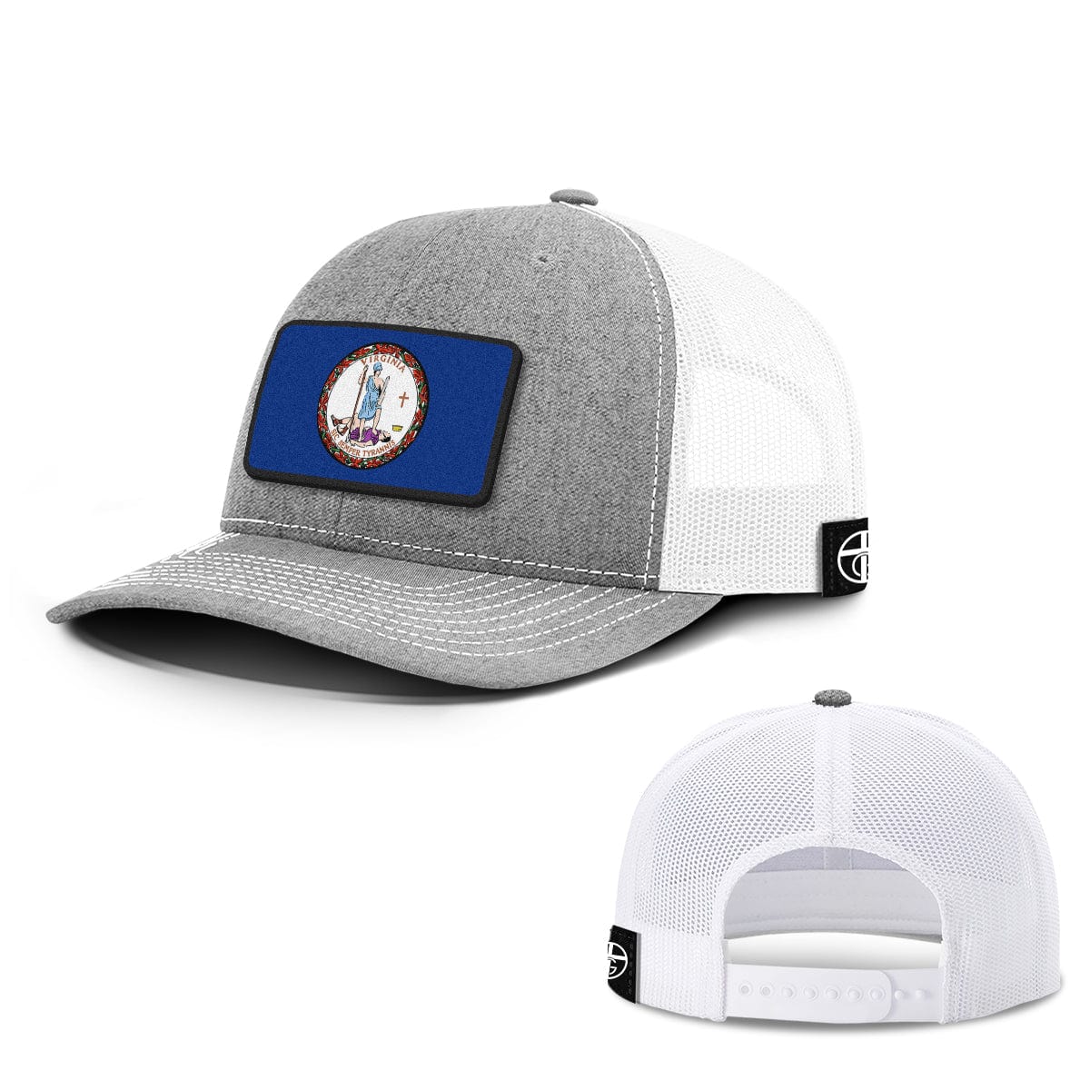 Our True God Hat Snapback / Heather and White / One Size Virginia is God’s Country Patch Hats