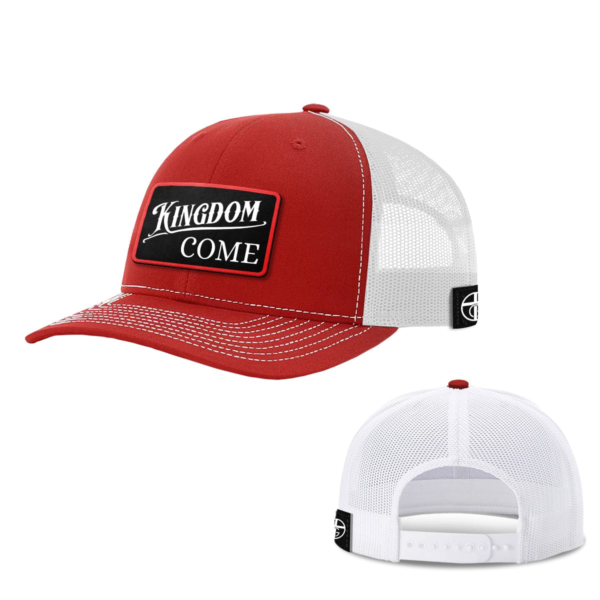 Our True God Hat Snapback / Red And White / One Size Kingdom Come Patch Hats