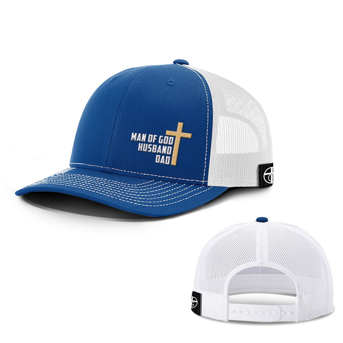 Our True God Hat Snapback / Royal Blue and White / One Size Man Of God, Husband, Dad Hats