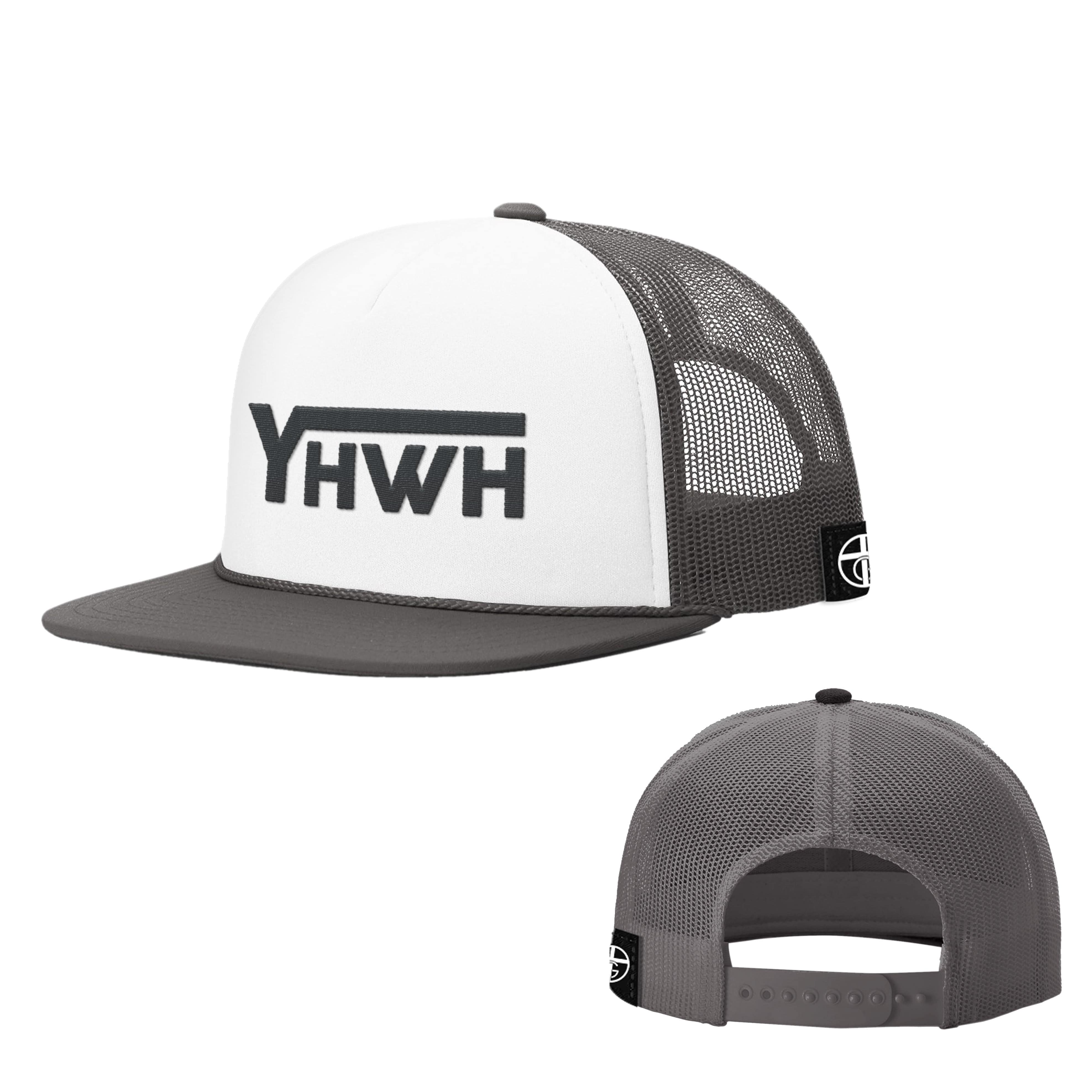 Our True God Hat White and Charcoal / One Size YHWH Foam Trucker Hats