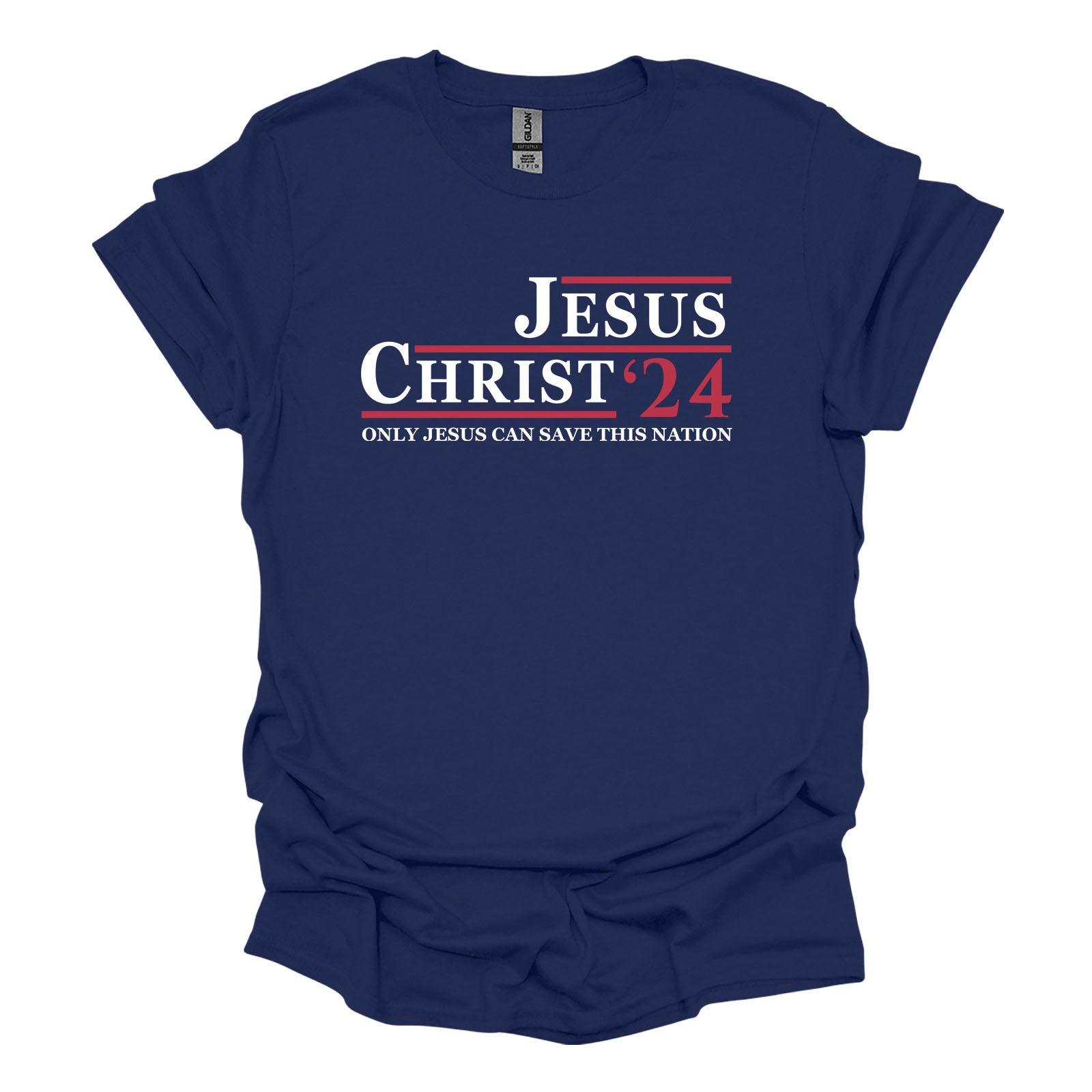 SunFrog Solutions Apparel T-Shirt / Navy / S Jesus Christ 24