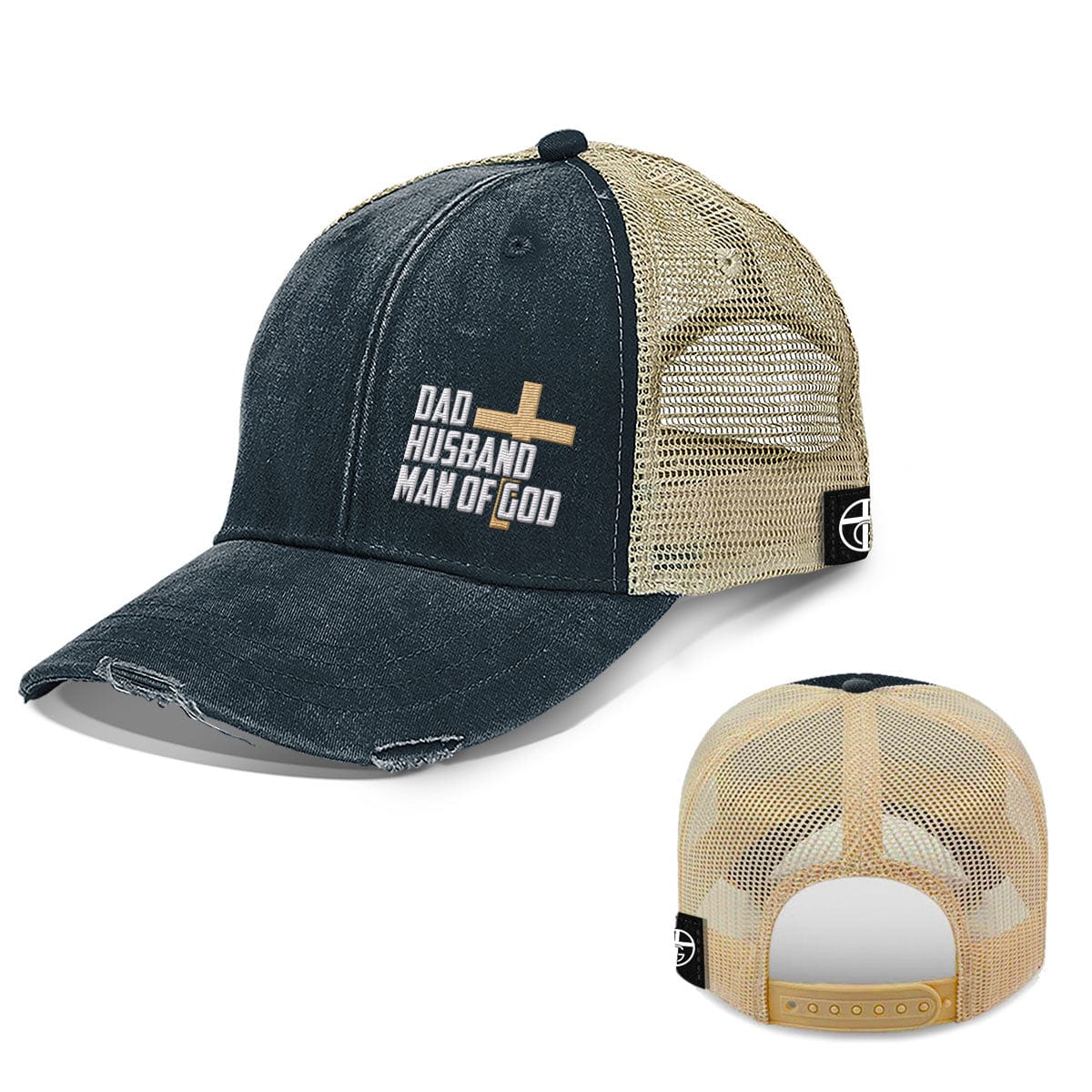 SunFrog Solutions Hat Trucker / Navy / One Size Dad, Husband, Man of God Trucker Hats