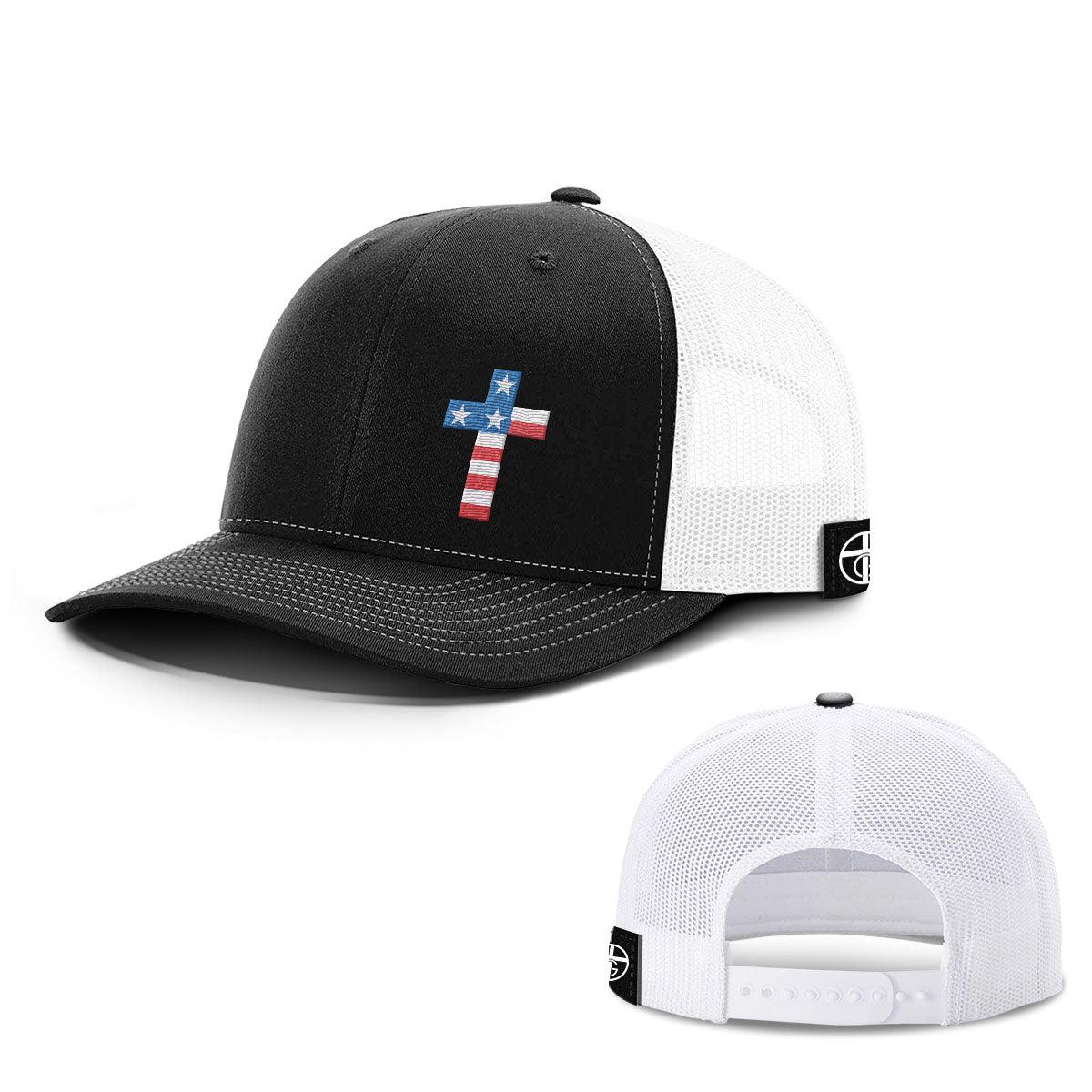 USA Flag Cross Hats - Our True God