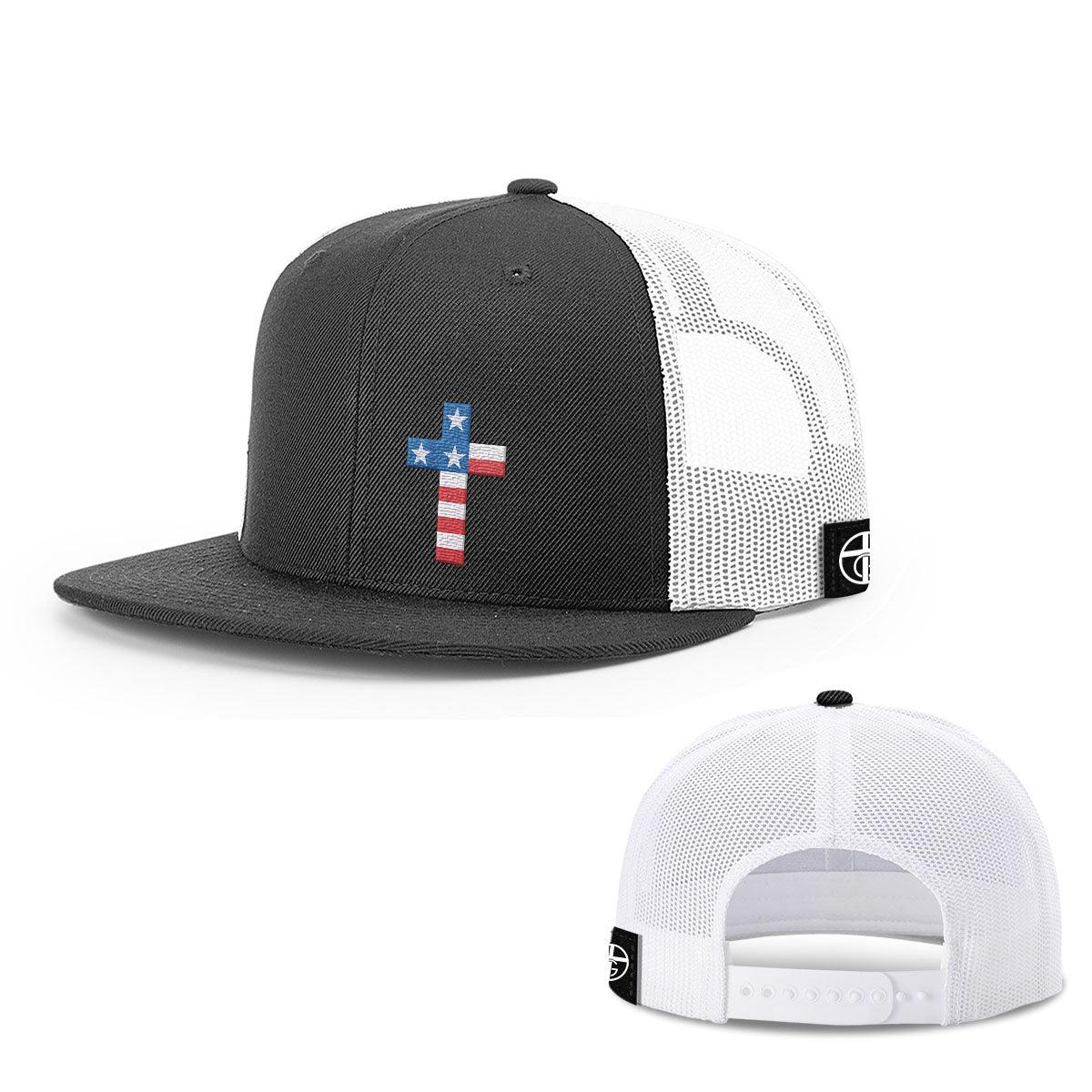 USA Flag Cross Hats - Our True God