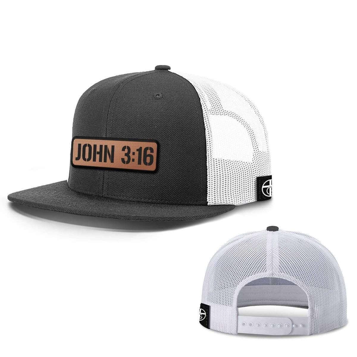 John 3:16 Leather Patch Hats - Our True God