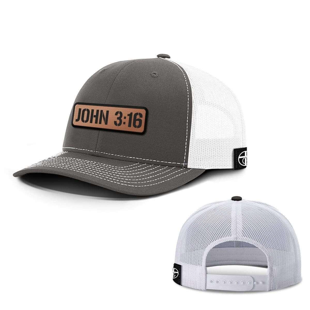 John 3:16 Leather Patch Hats - Our True God