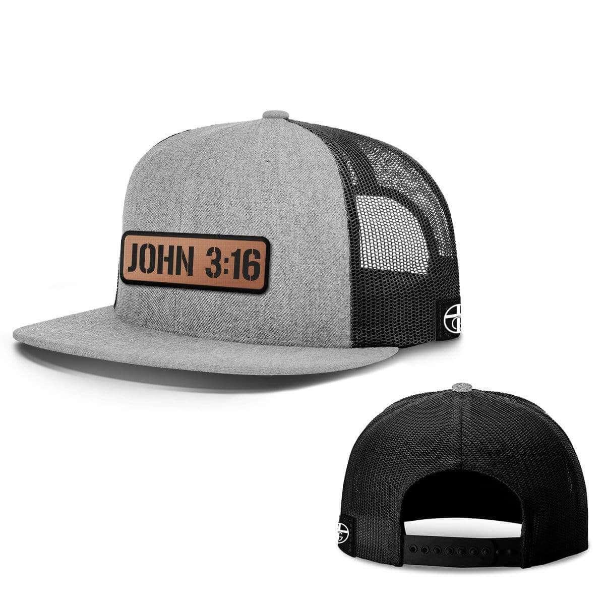 John 3:16 Leather Patch Hats - Our True God