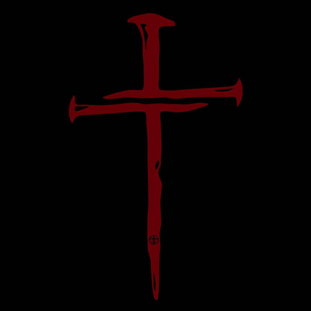 Nail Cross Maroon - Our True God