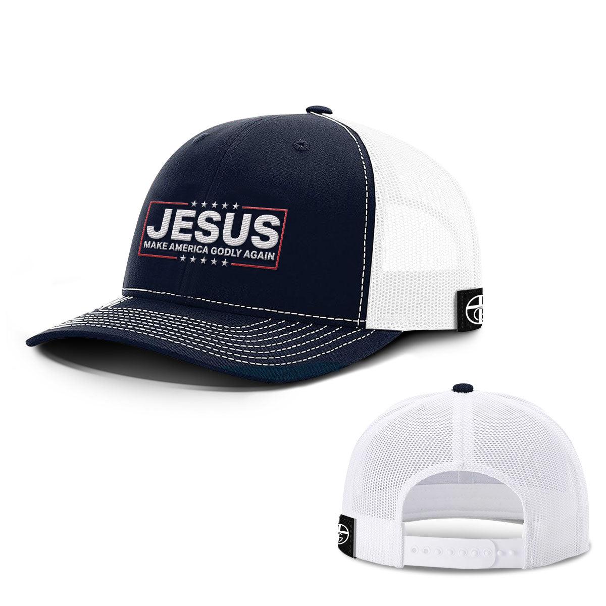 Jesus Make America Godly Again Hats - Our True God