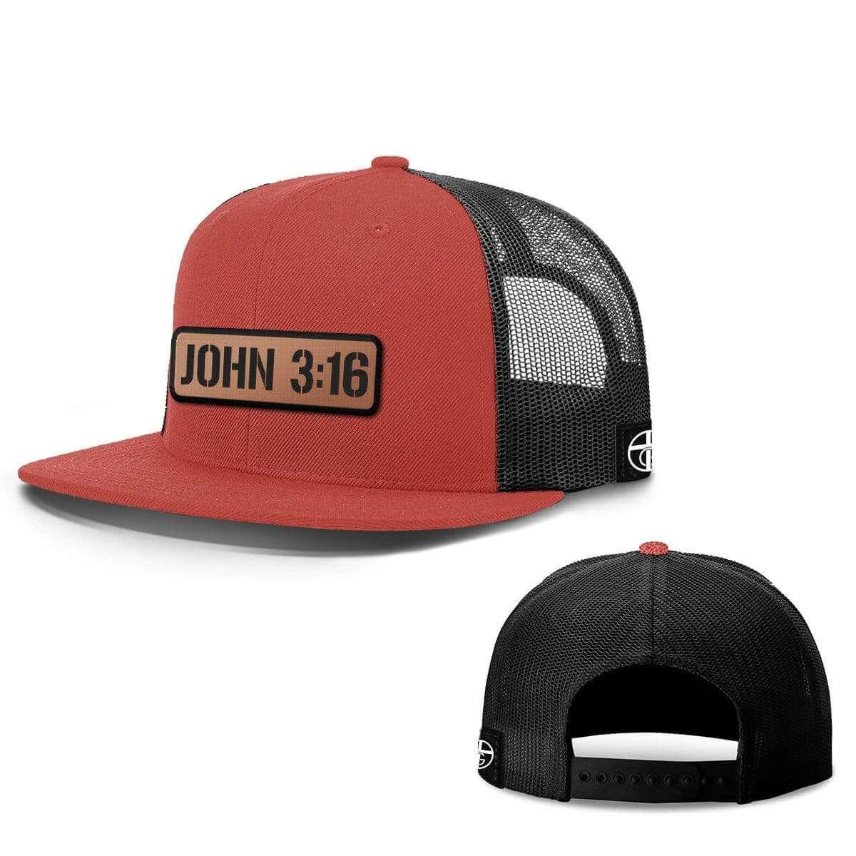 John 3:16 Leather Patch Hats - Our True God