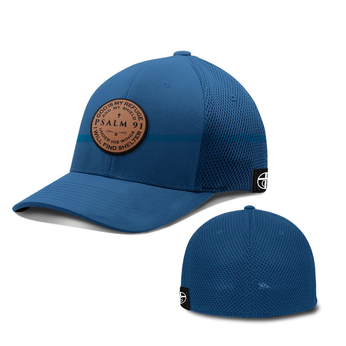 Psalm 91 Circle Leather Patch Hats - Our True God