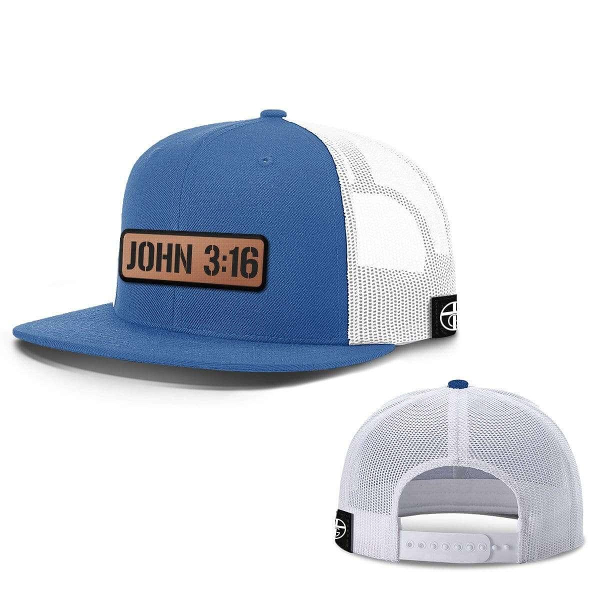 John 3:16 Leather Patch Hats - Our True God