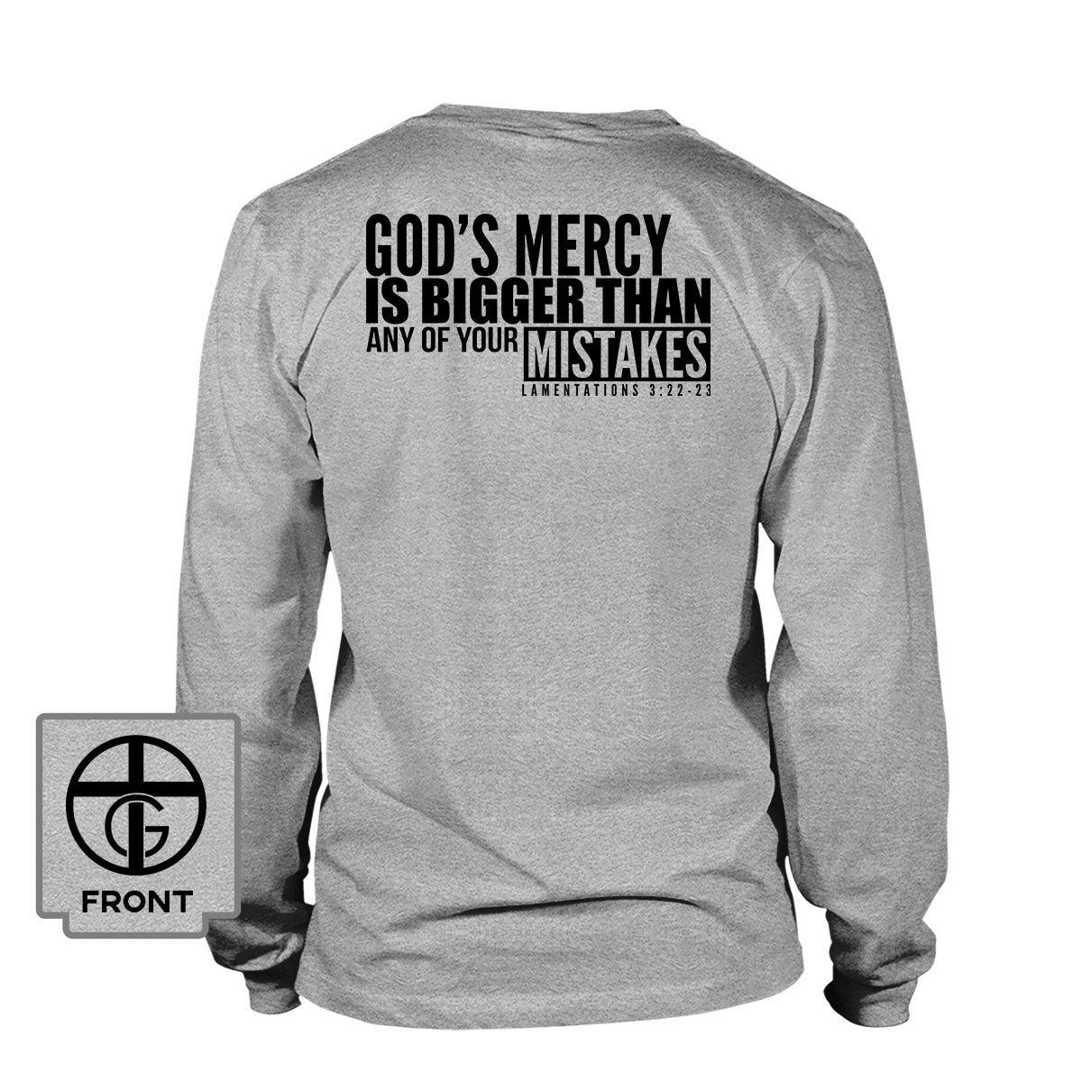 God's Mercy Is Bigger (Back Print) Long Sleeve - Our True God