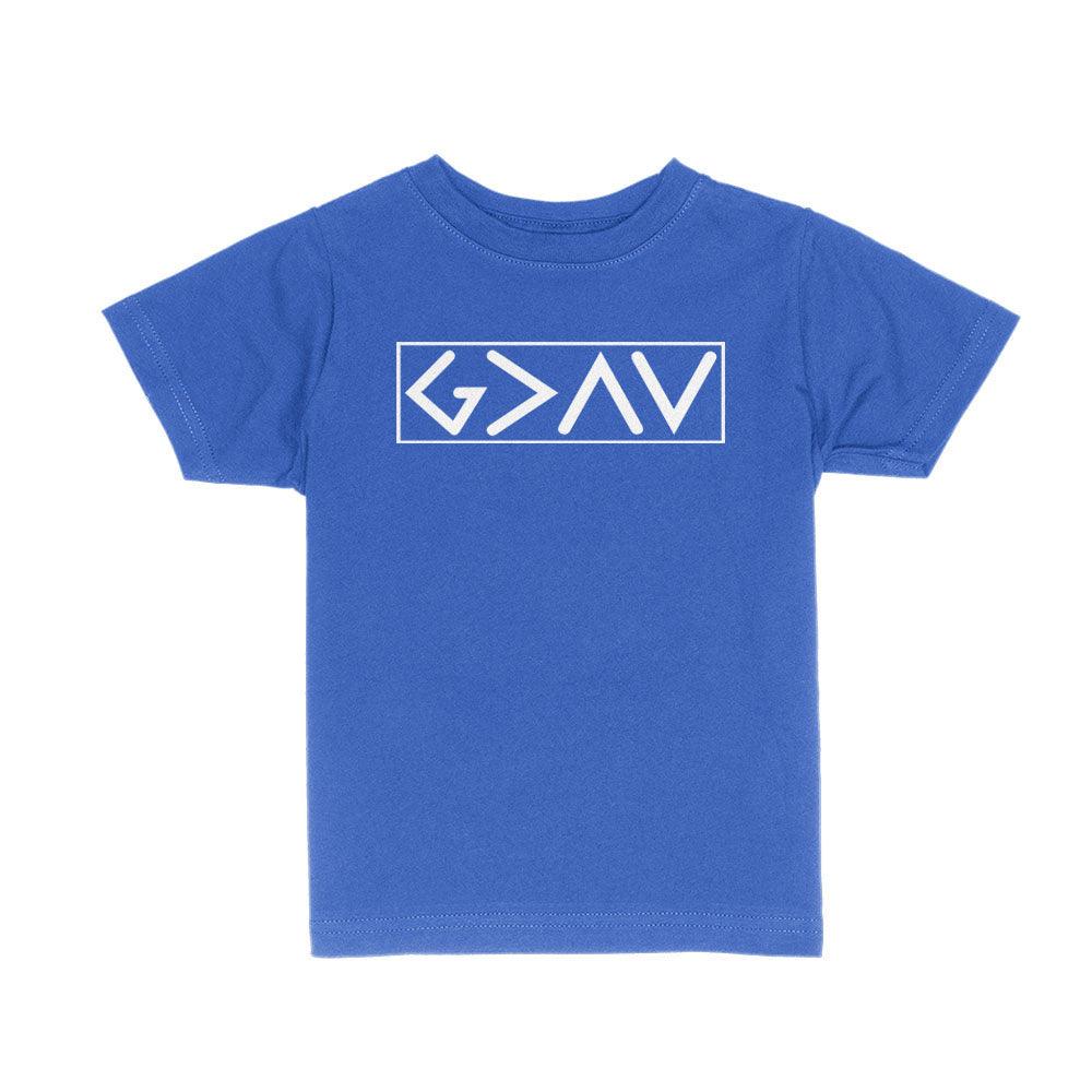 God Is Greater Than The High And Lows Kids Shirts - Our True God