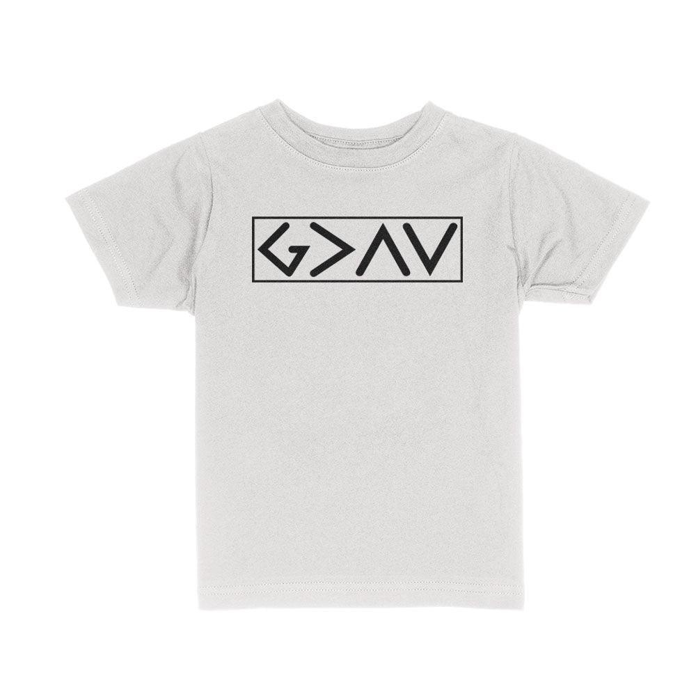 God Is Greater Than The High And Lows Kids Shirts - Our True God