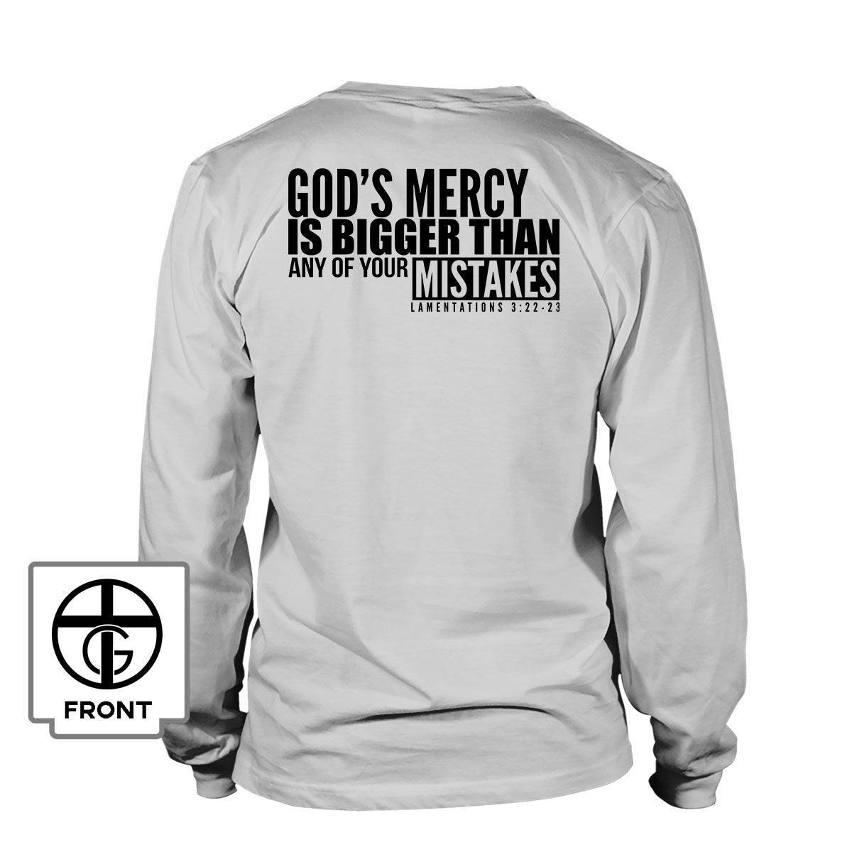 God's Mercy Is Bigger (Back Print) Long Sleeve - Our True God