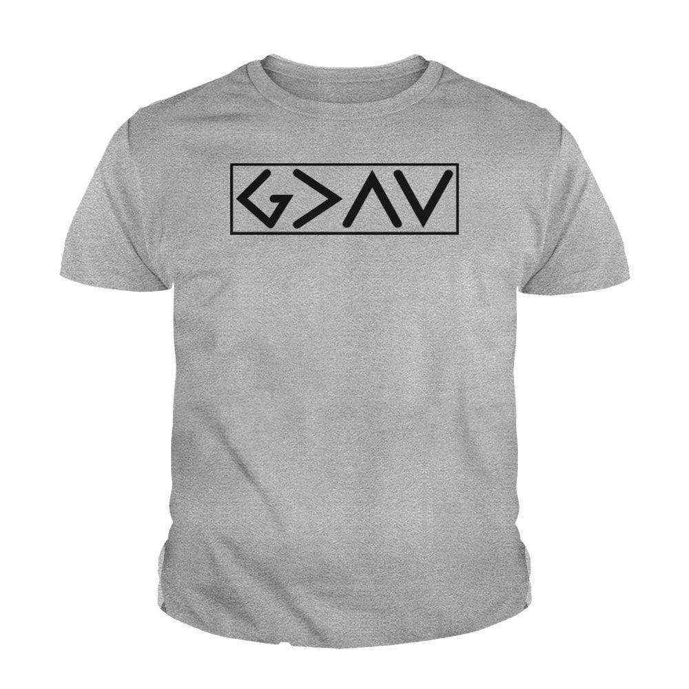 God Is Greater Than The High And Lows Kids Shirts - Our True God