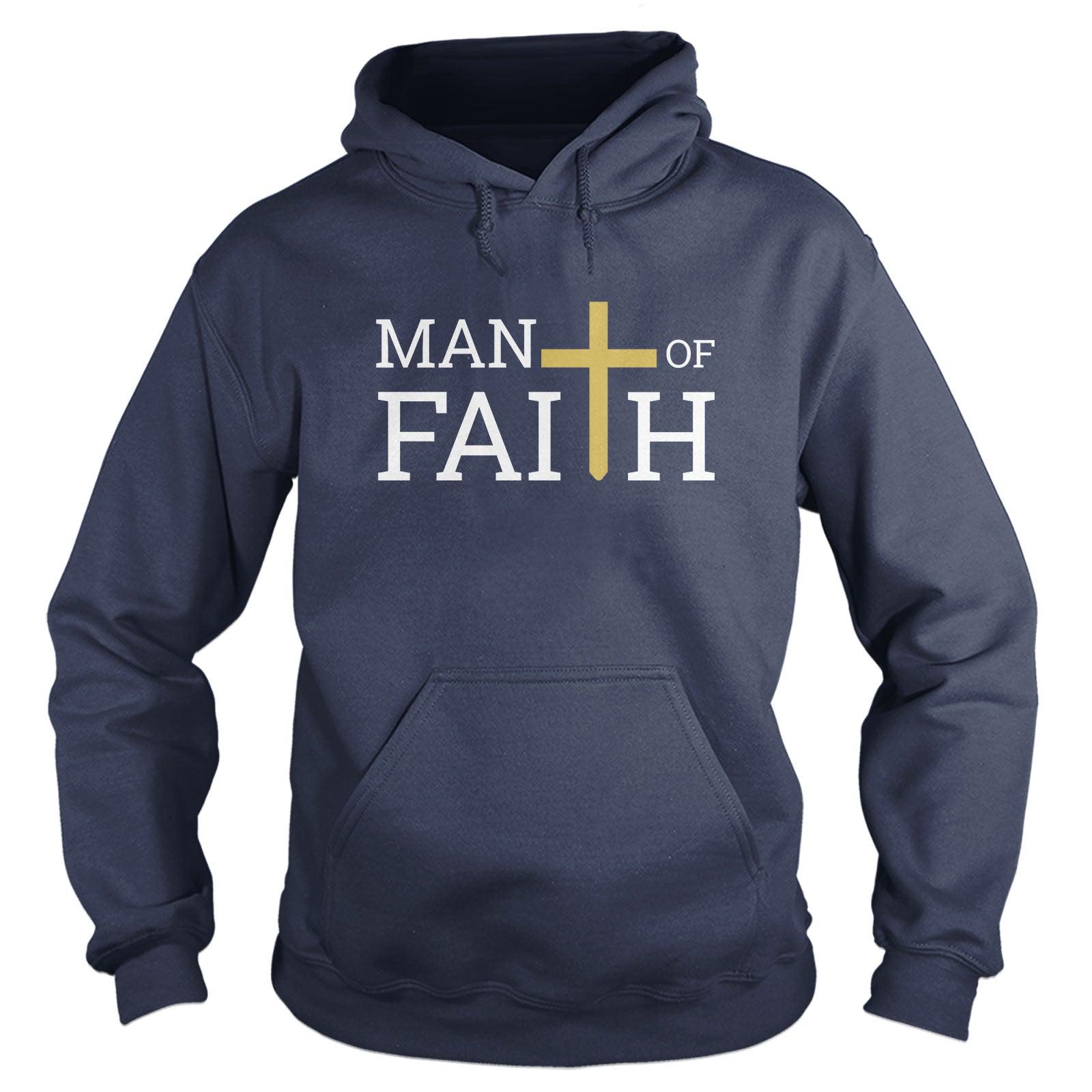 Our True God Apparel Hoodie / Navy / S Man Of Faith