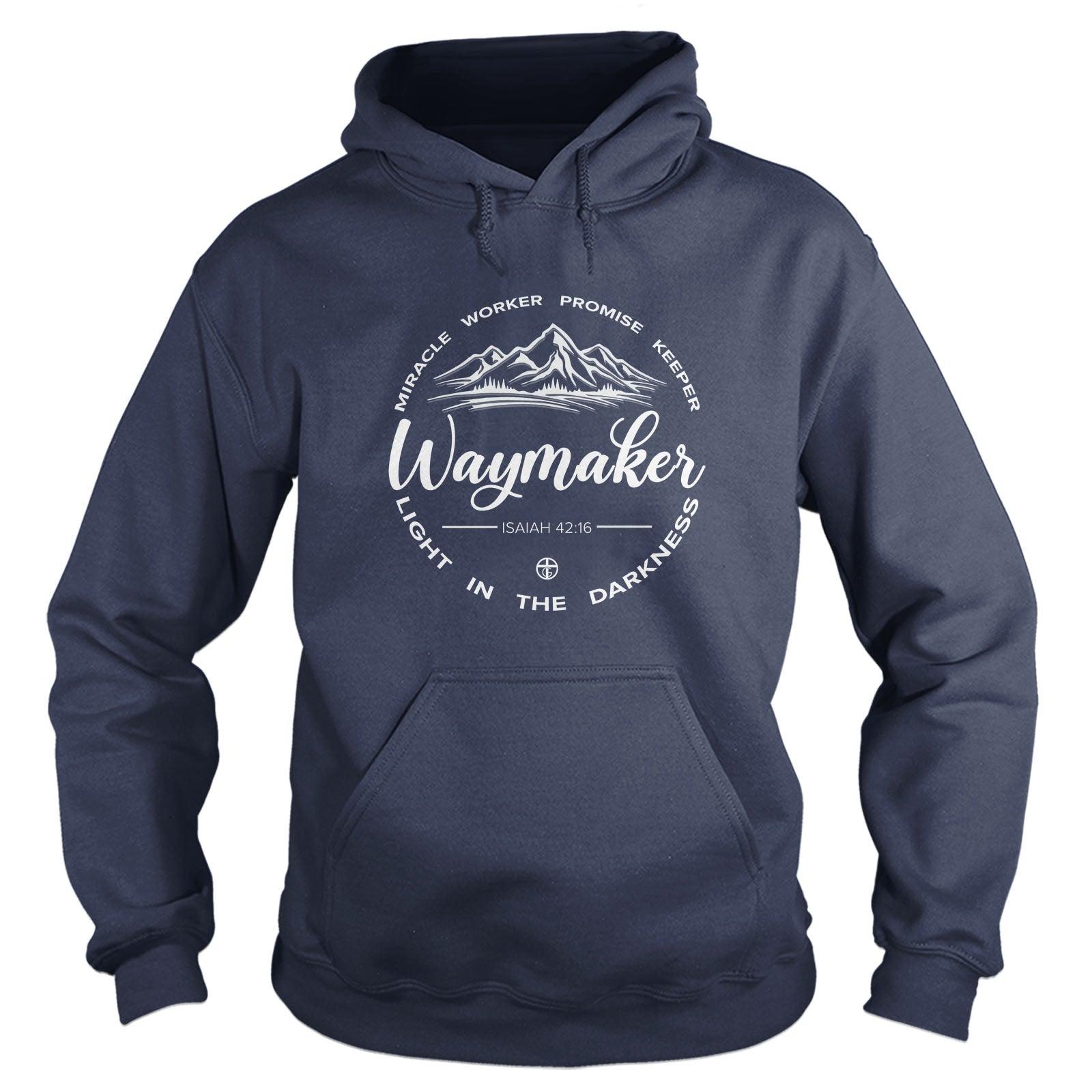 Our True God Apparel Hoodie / Navy / S Waymaker, Isaiah 42:16