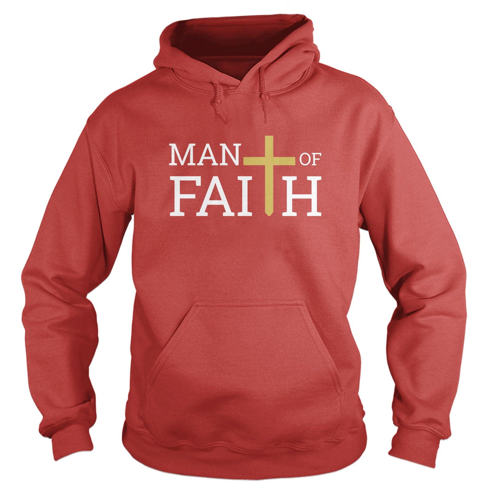 Our True God Apparel Hoodie / Red / S Man Of Faith