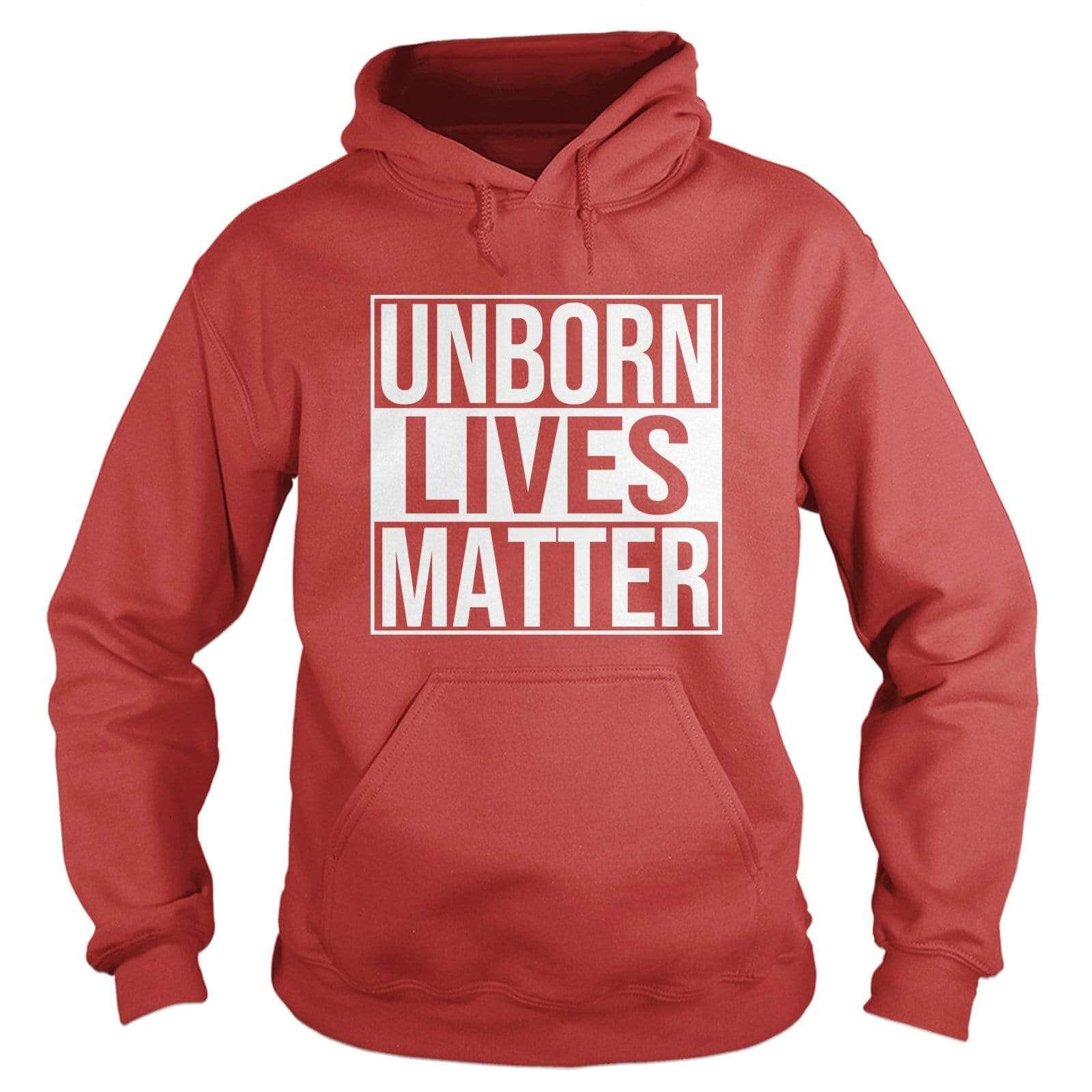 Our True God Apparel Hoodie / Red / S Unborn Lives Matter