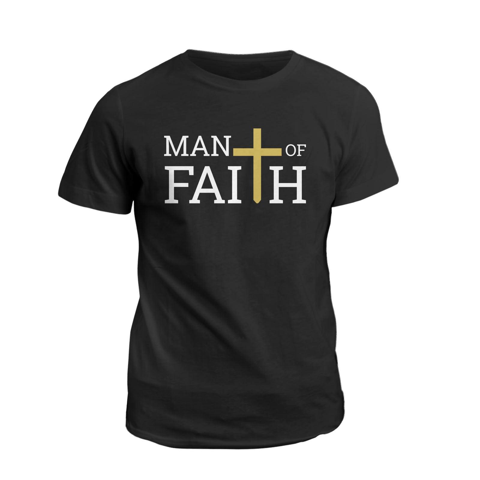 Our True God Apparel T-Shirt / Black / S Man Of Faith