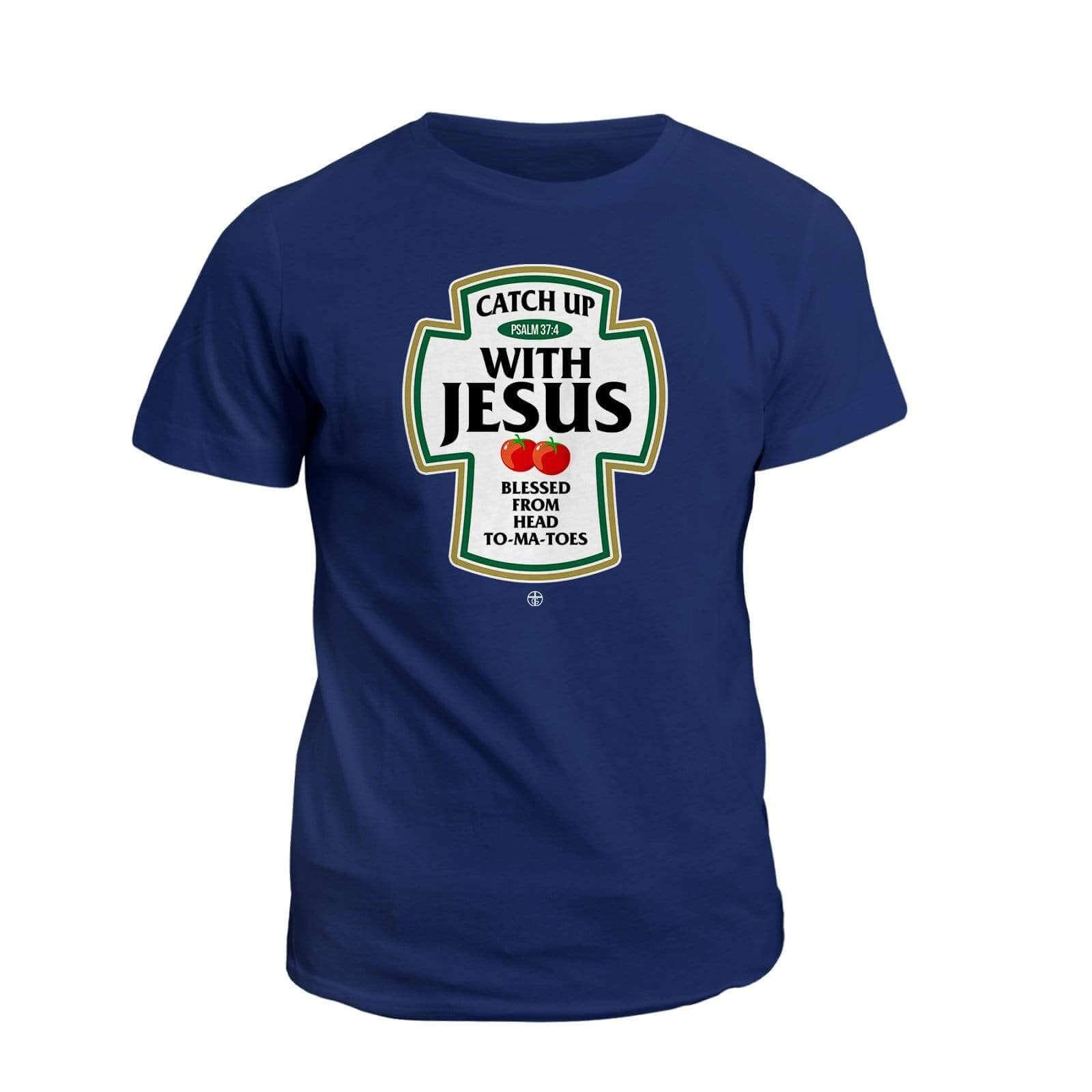 Our True God Apparel T-Shirt / Navy / S Catch Up With Jesus