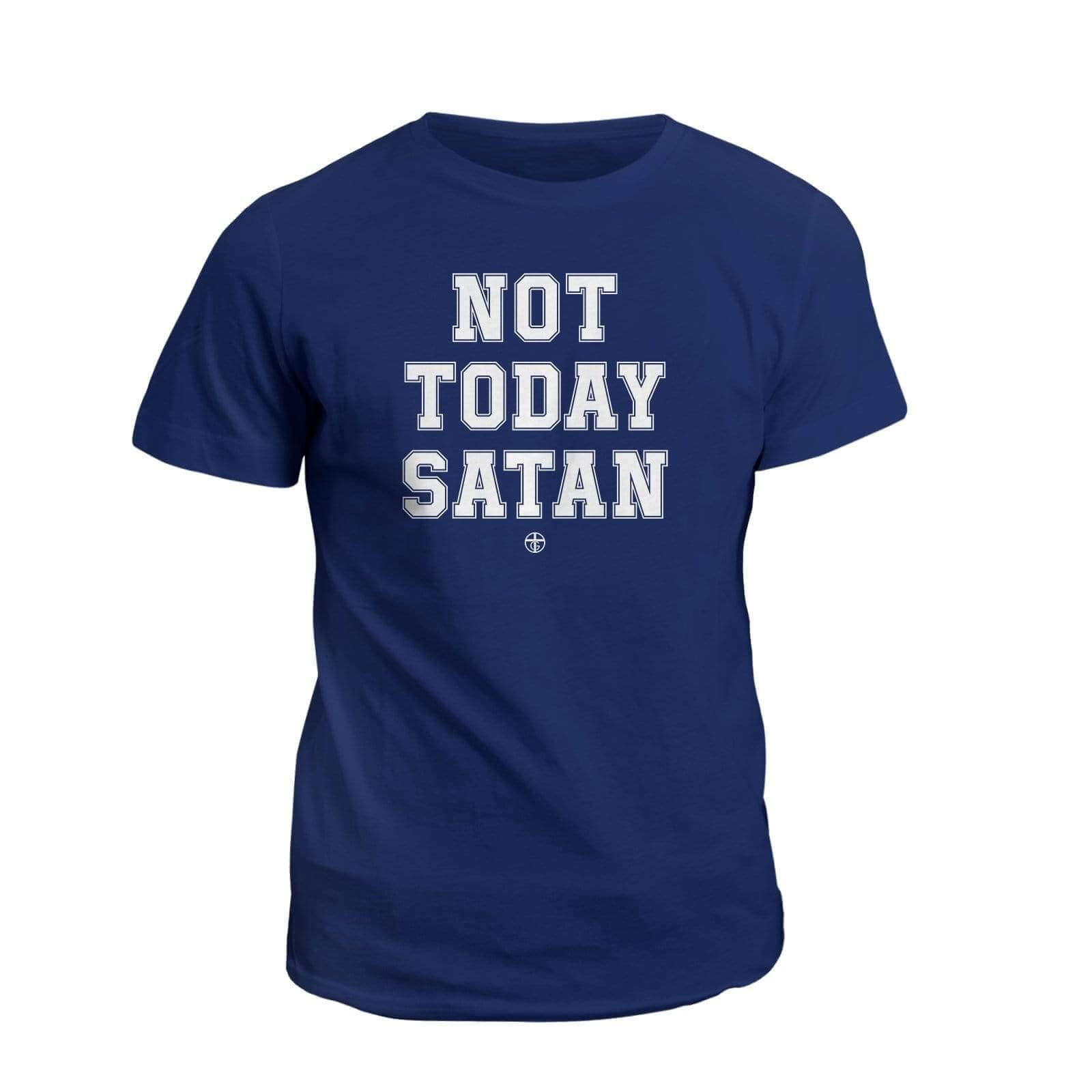 Our True God Apparel T-Shirt / Navy / S Not Today Satan