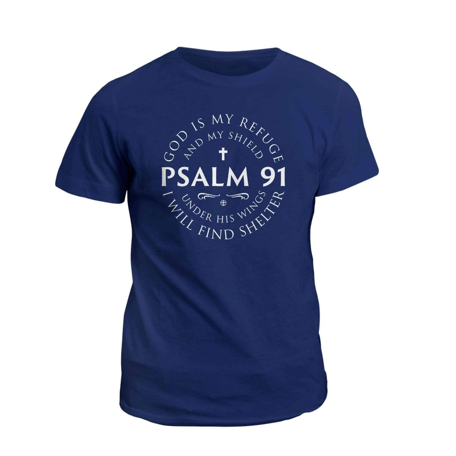 Our True God Apparel T-Shirt / Navy / S Psalm 91