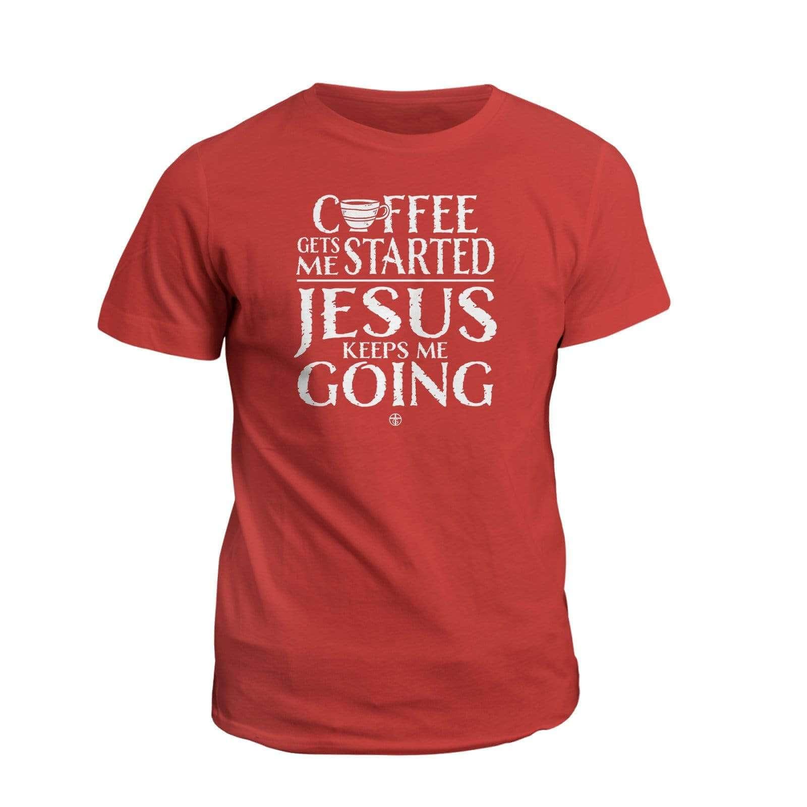 Our True God Apparel T-Shirt / Red / S Jesus Keeps Me Going