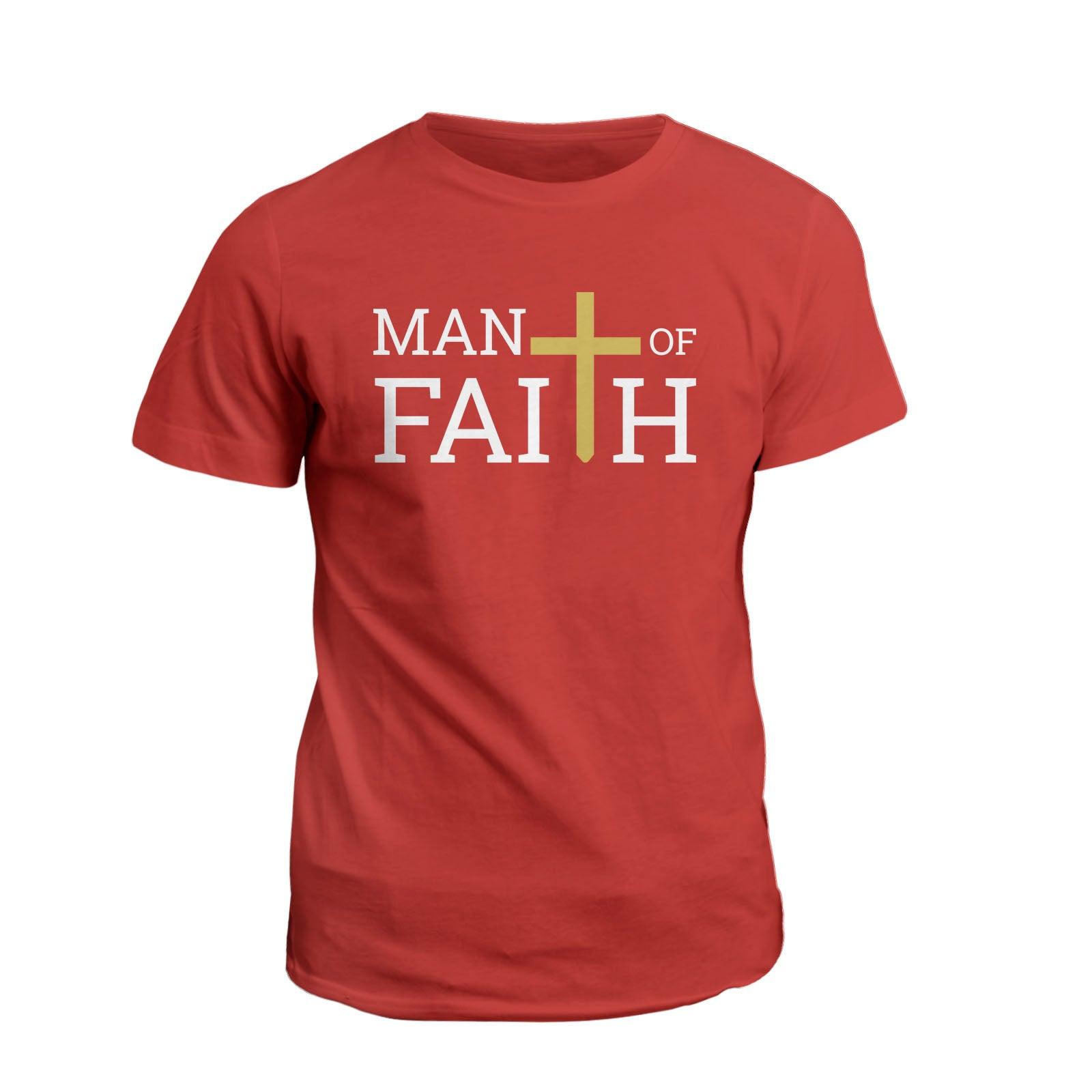 Our True God Apparel T-Shirt / Red / S Man Of Faith