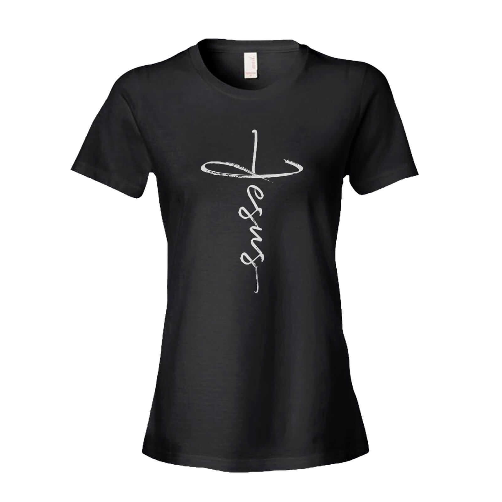 Our True God Apparel Women's Shirt / Black / S Jesus Cross