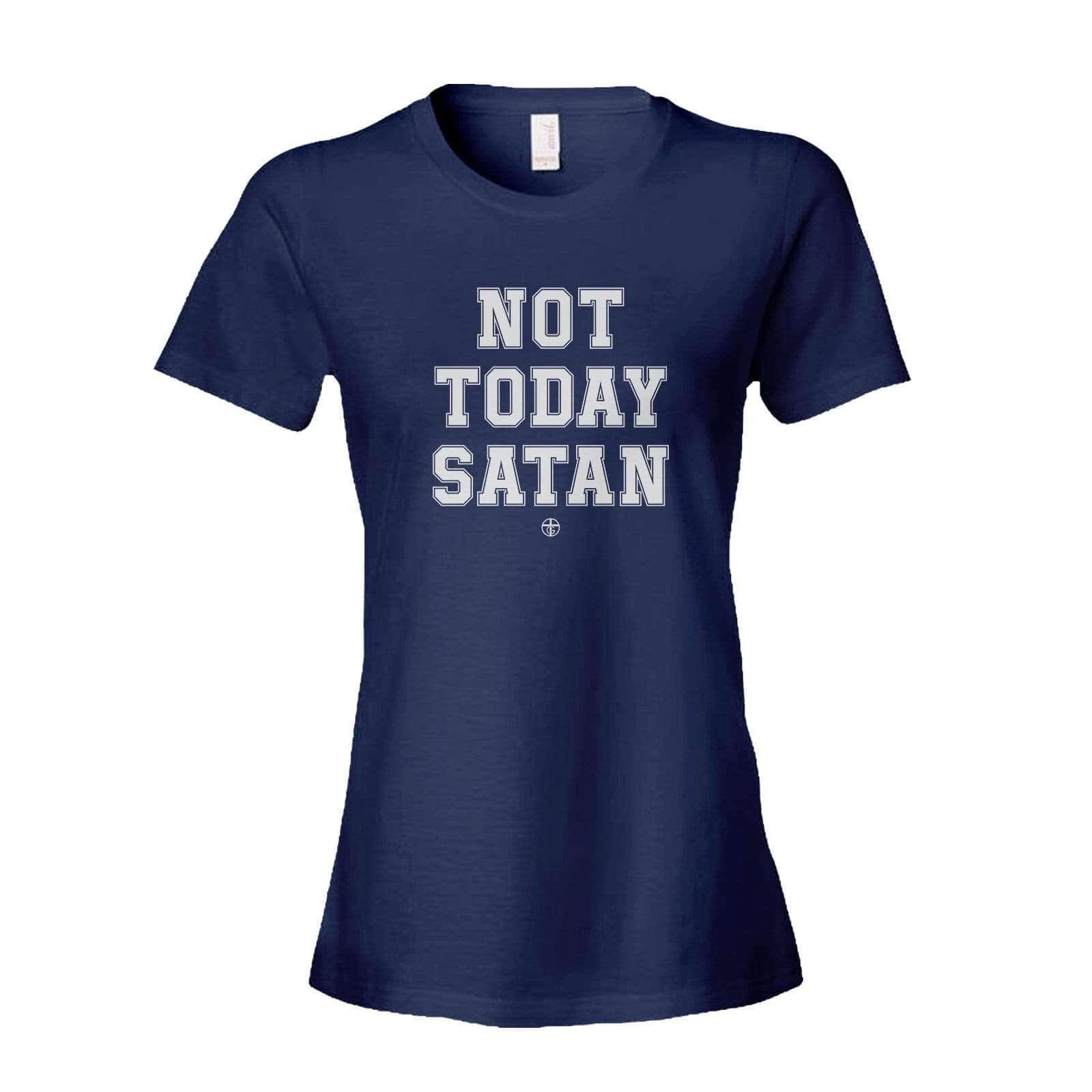 Our True God Apparel Women's Shirt / Navy / S Not Today Satan