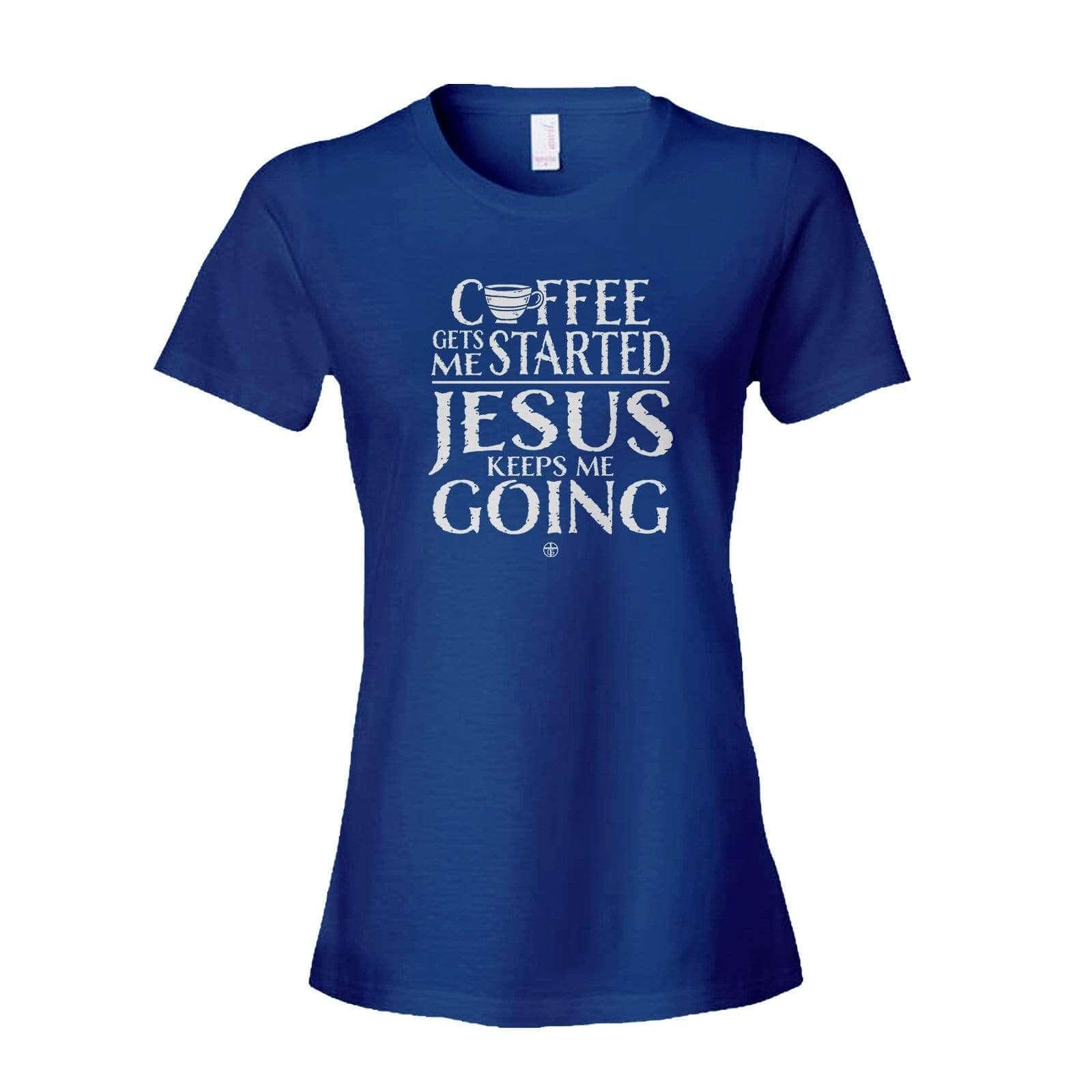 Our True God Apparel Women's Shirt / Royal Blue / S Jesus Keeps Me Going