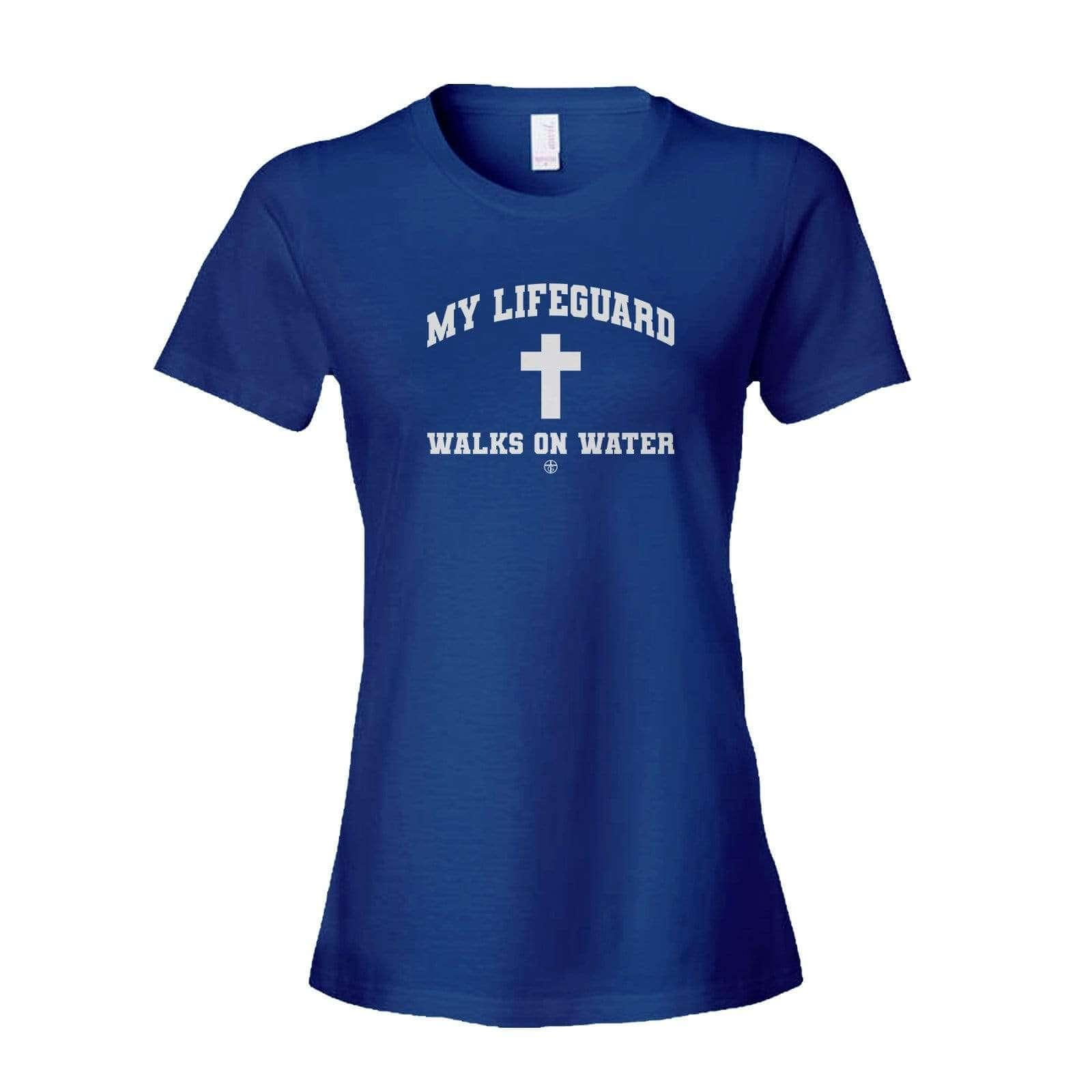 Our True God Apparel Women's Shirt / Royal Blue / S My Lifeguard Walks on Water