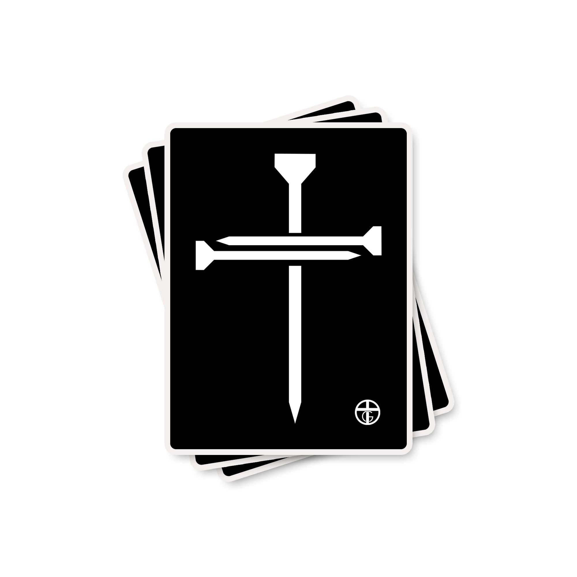 Our True God Decal 3 Nail Cross Decals