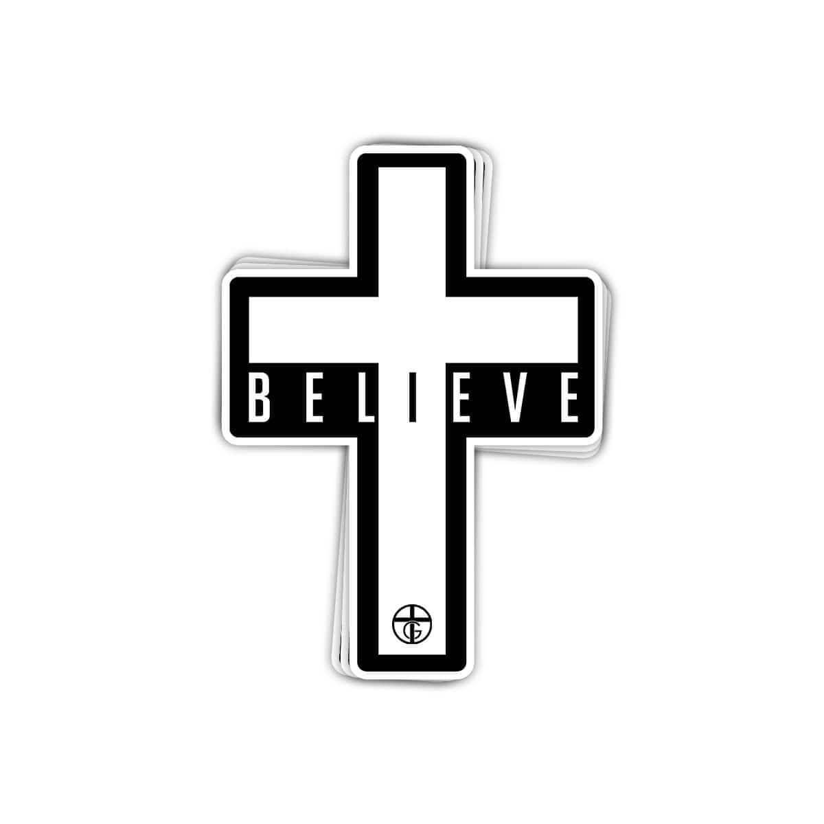 Our True God Decal Cross Believe Decals