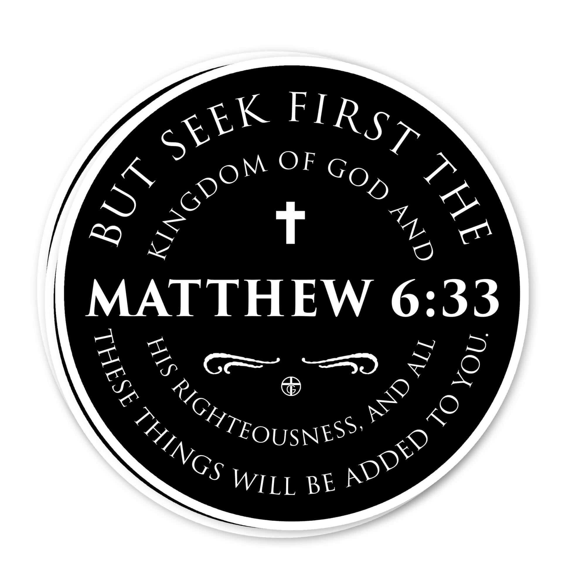 Our True God Decal Matthew 6:33 Decals