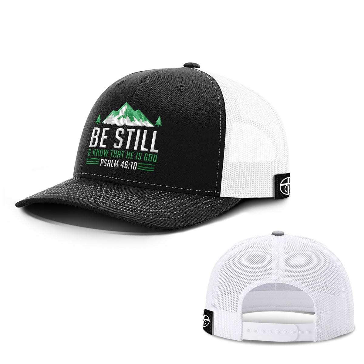 Our True God Hat Snapback / Black and White / One Size Be Still And Know Hats