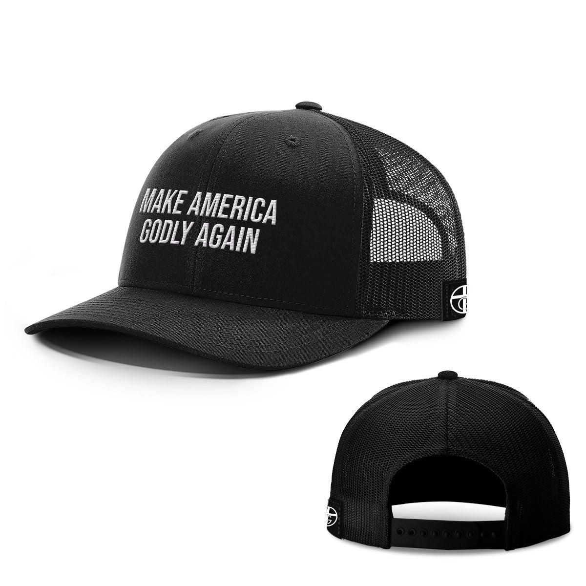 Our True God Hat Snapback / Full Black / One Size Make America Godly Again Hats